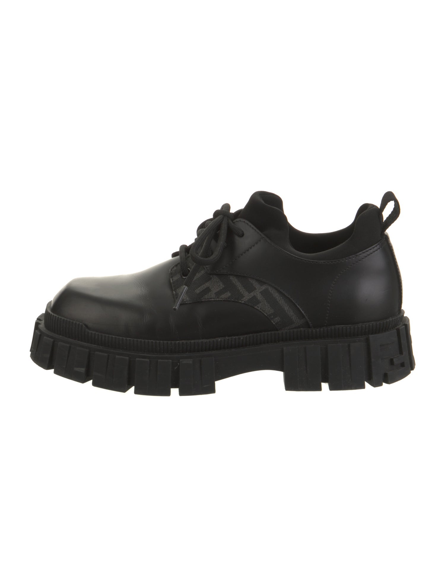 Fendi Zucca FF Logo Leather Oxfords