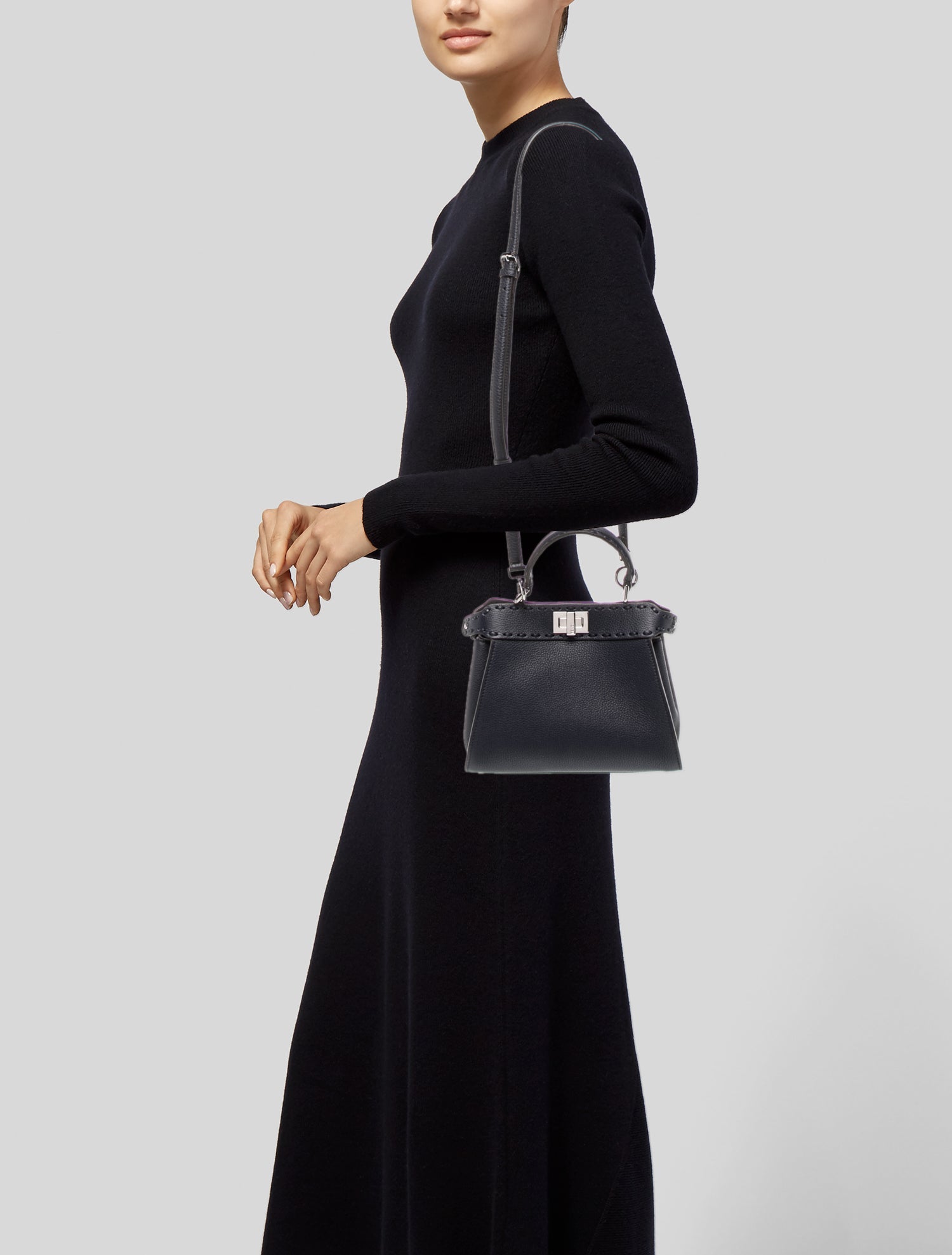 Fendi Leather Peekaboo Mini 2023