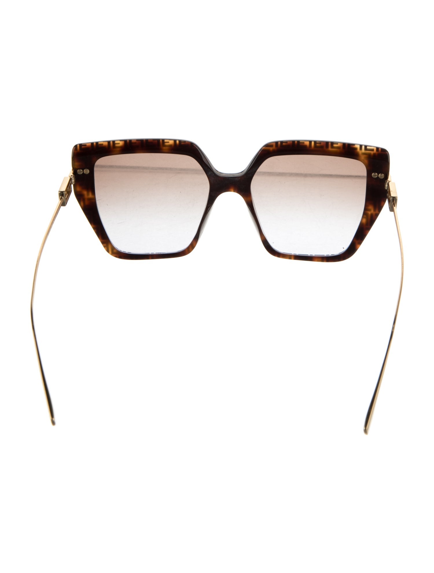 Fendi Zucca FF Logo Square Sunglasses