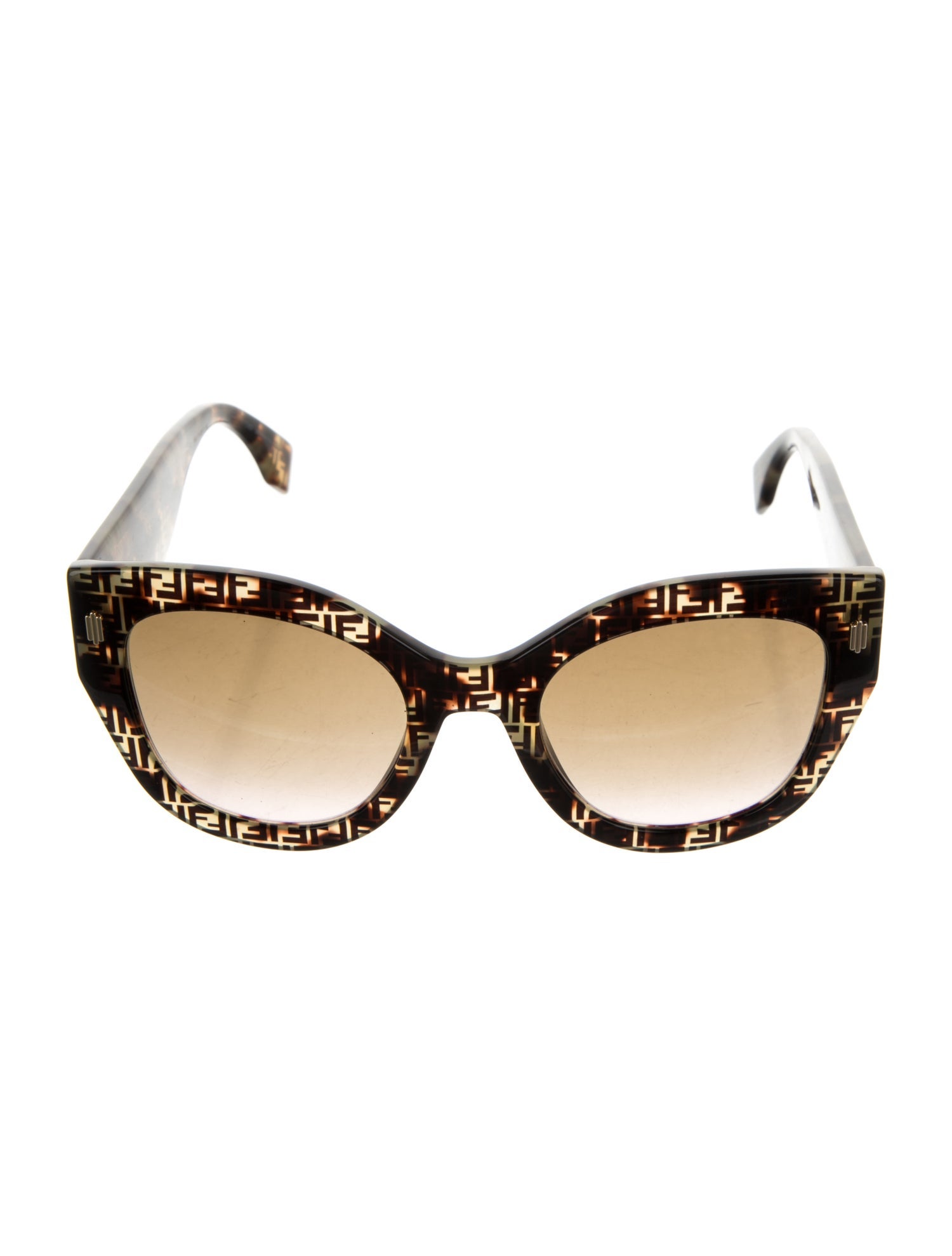 Fendi Zucca FF Logo Cat-Eye Sunglasses