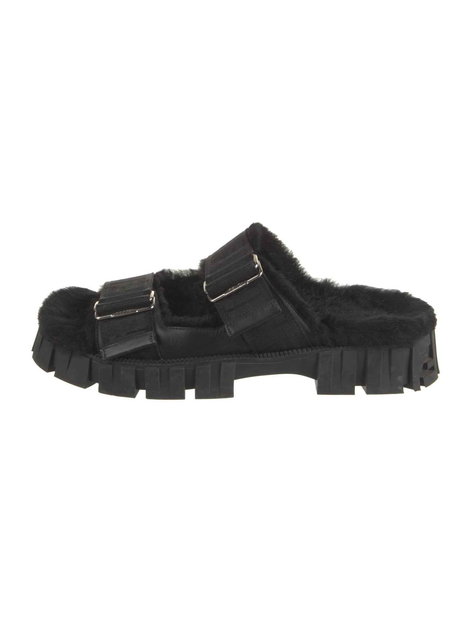 Fendi Zucca FF Logo Canvas Slides