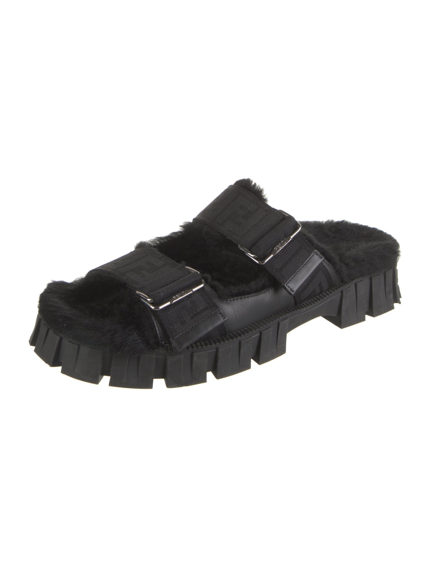 Fendi Zucca FF Logo Canvas Slides