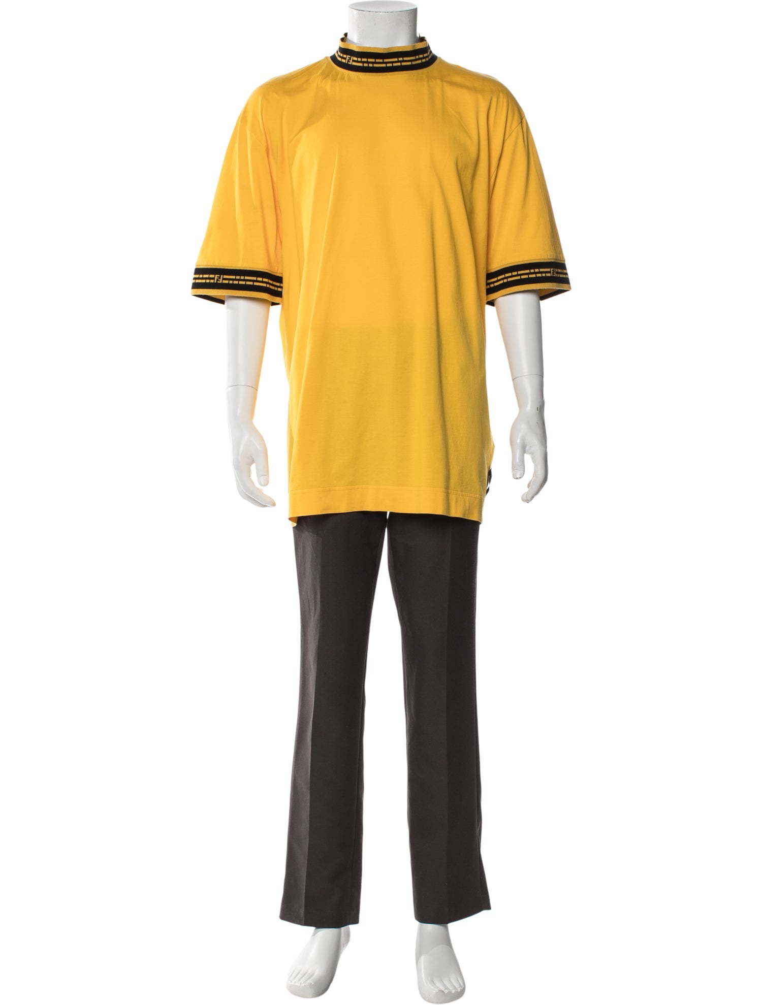 Fendi Zucca FF Logo Striped Henley