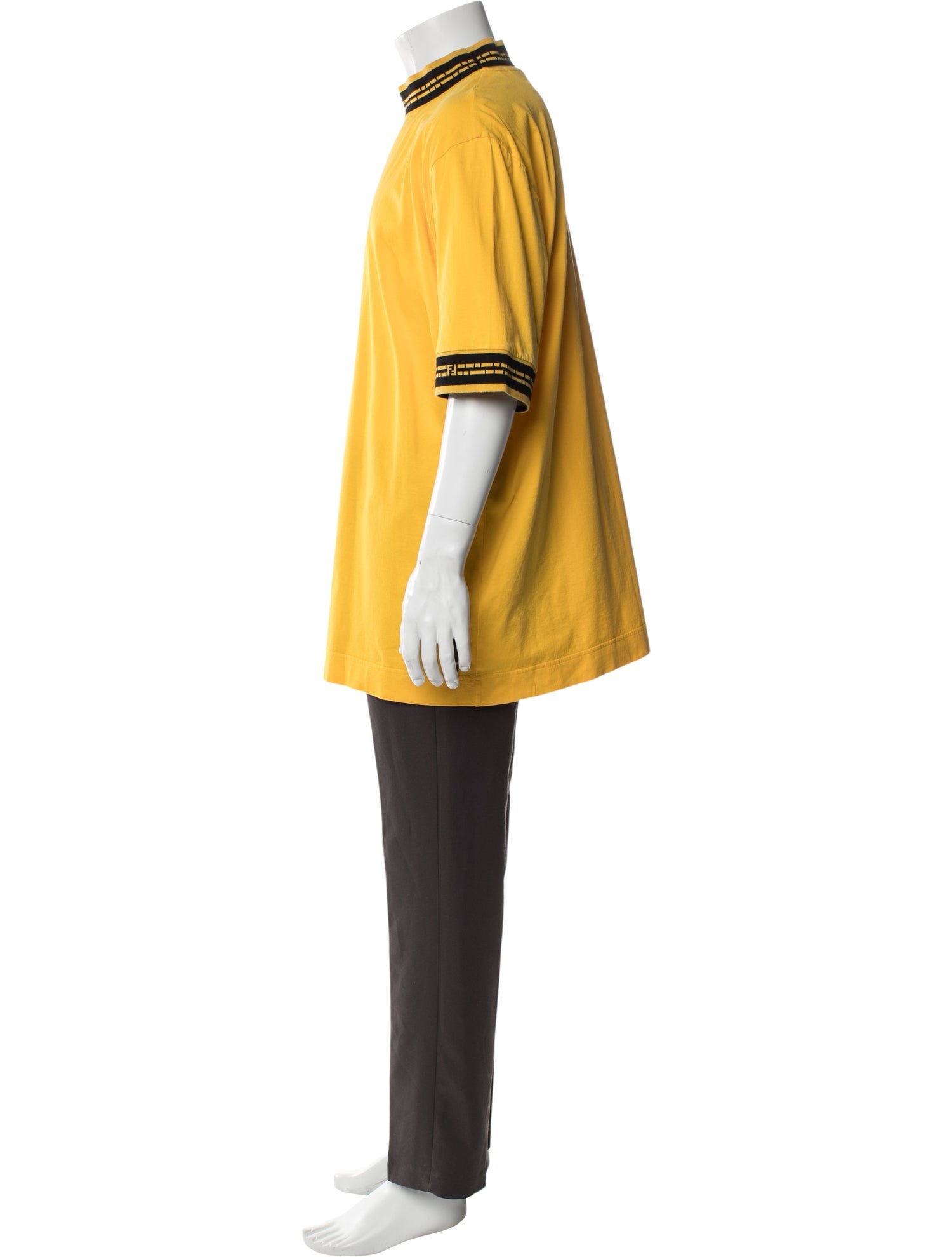 Fendi Zucca FF Logo Striped Henley