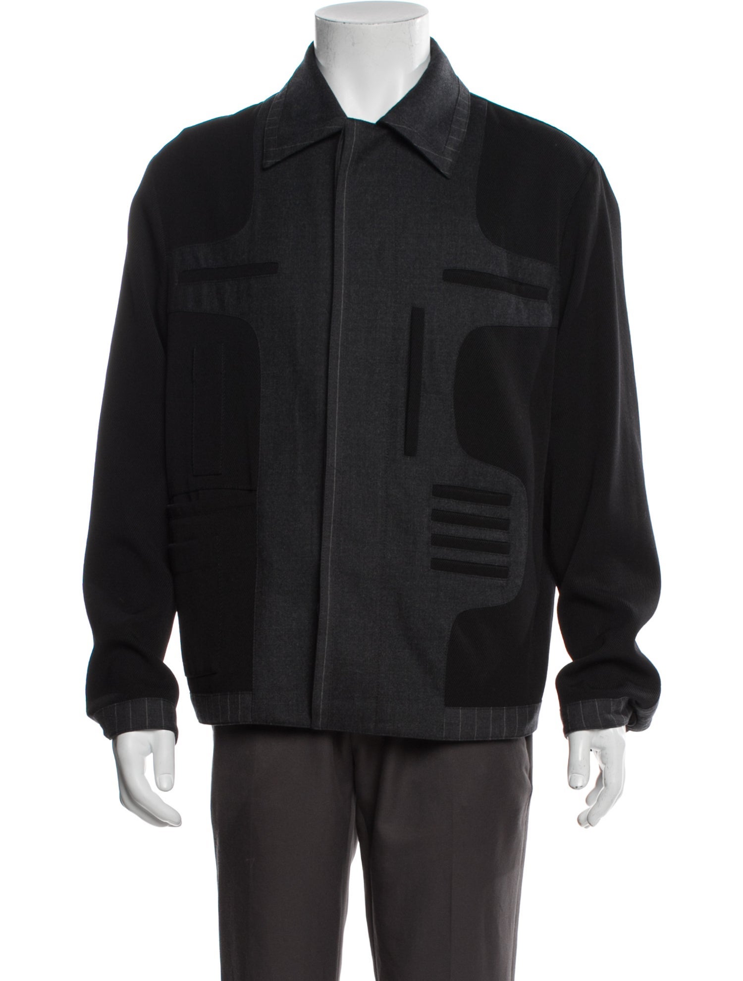 Fendi Monsters Motif Wool Utility Jacket