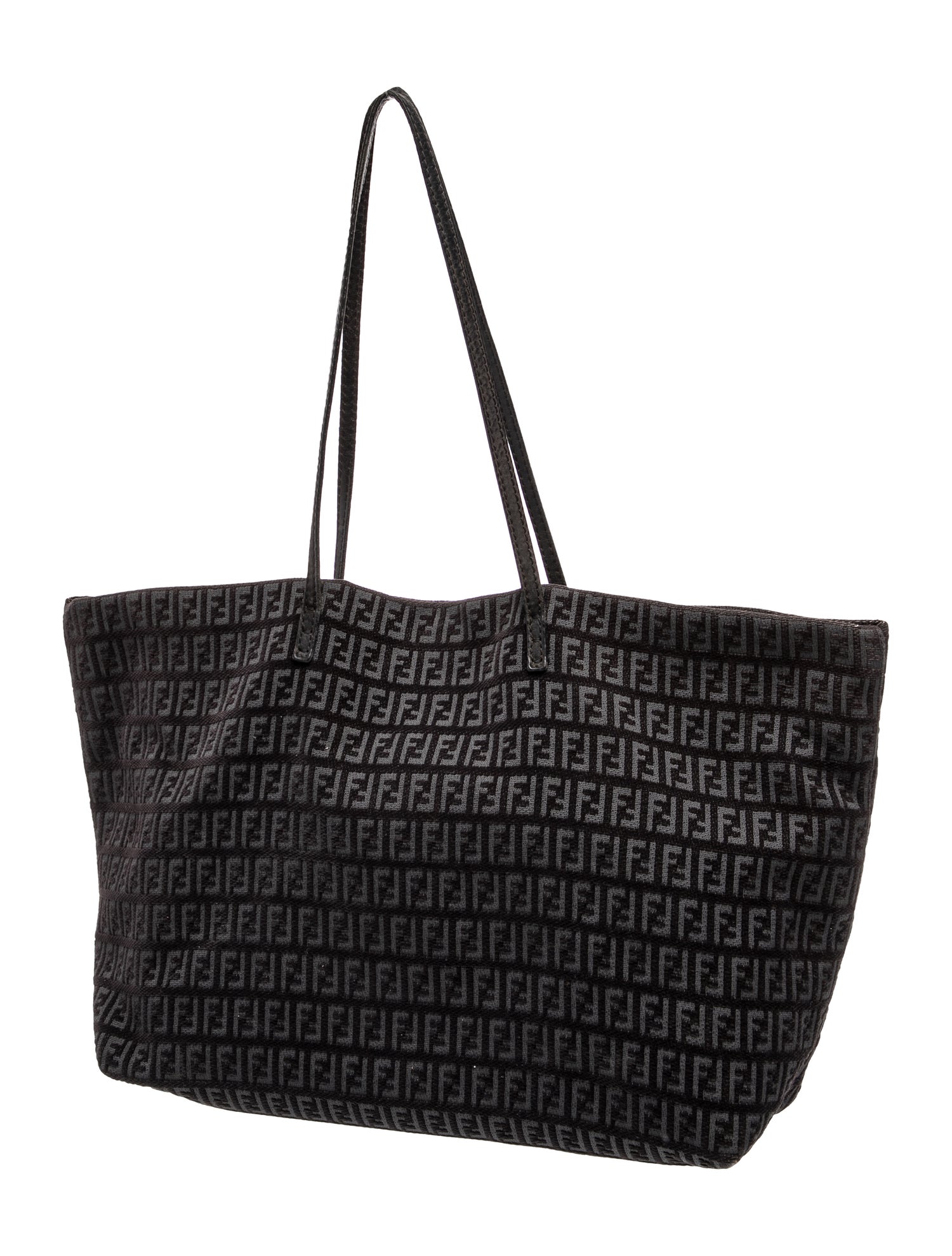 FENDI トートバッグ ブラック Fendi Zucchino FF Tote Vintage - Black Totes, Handbags - FEN433932