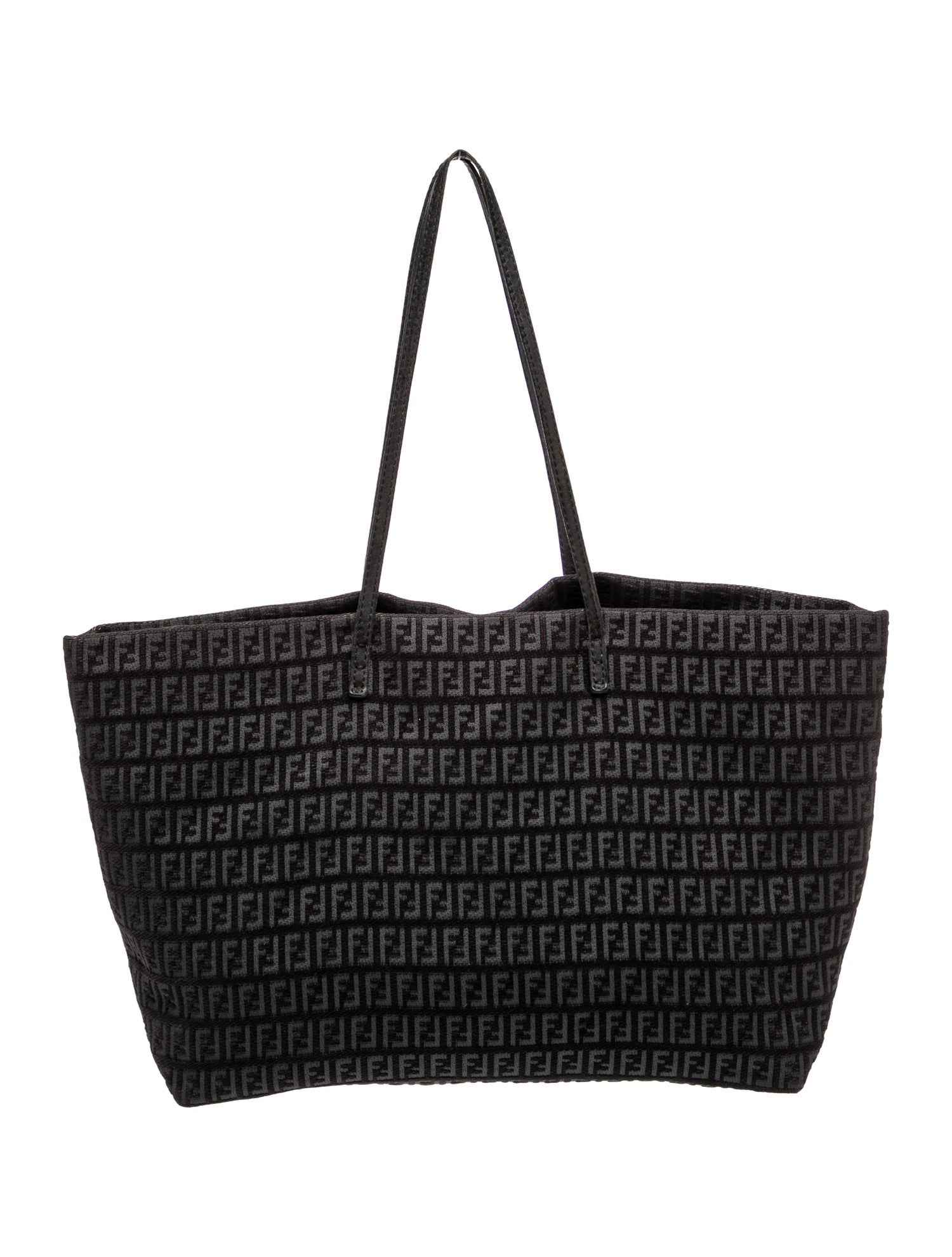 Fendi Zucchino FF Tote Vintage - Black Totes, Handbags - FEN433932