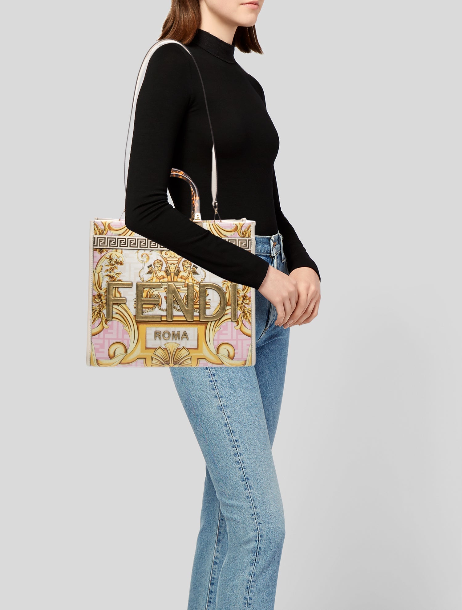 Fendace Zucca FF Fendi Sunshine Medium - Neutrals Totes, Handbags