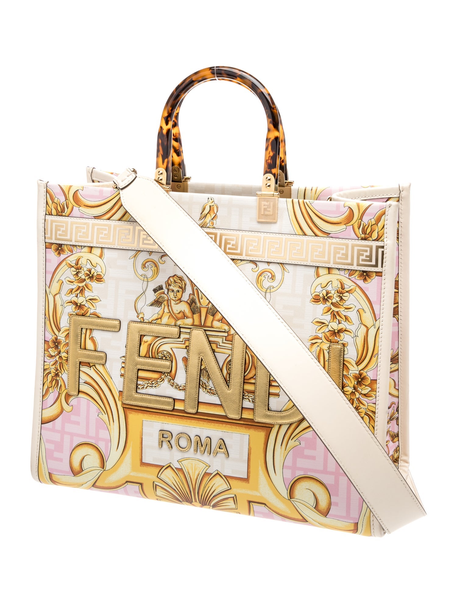 Fendace Zucca FF Fendi Sunshine Medium - Neutrals Totes, Handbags