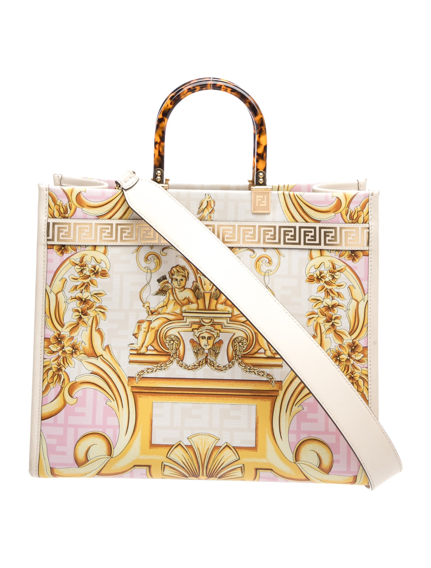 Fendace Zucca FF Fendi Sunshine Medium - Neutrals Totes, Handbags
