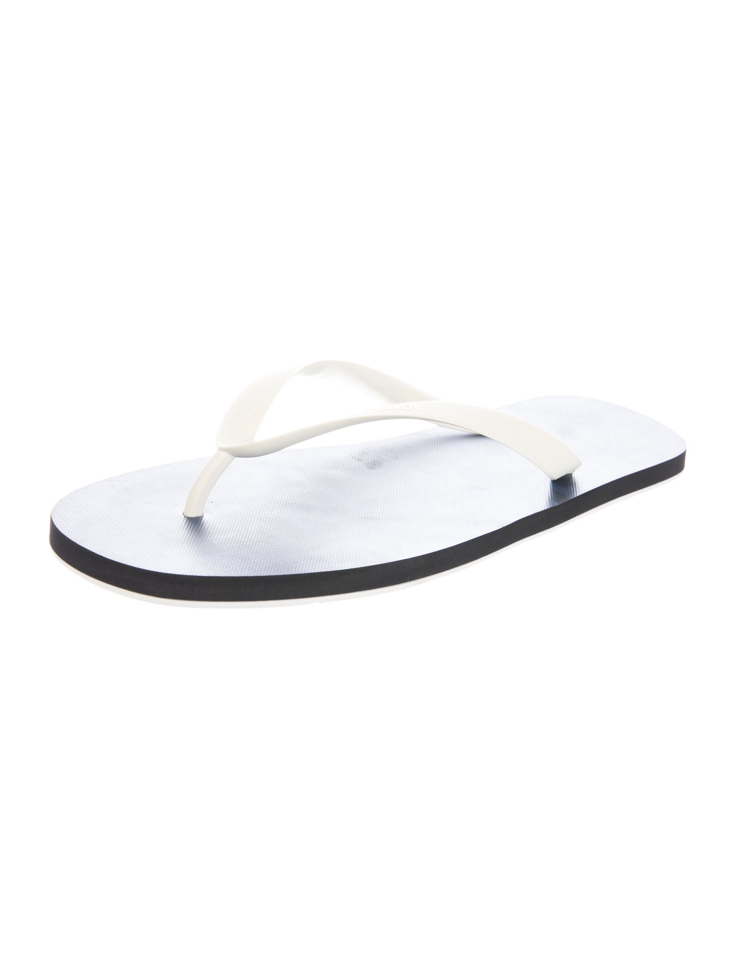 Fendi Zucca FF Logo Rubber Flip Flops