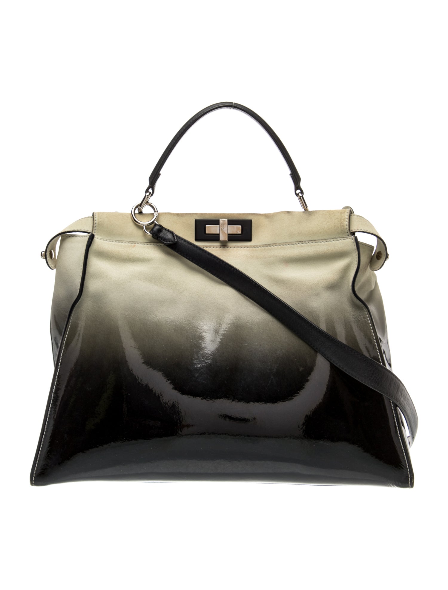 Fendi Patent Leather Peekaboo - Black Handle Bags, Handbags