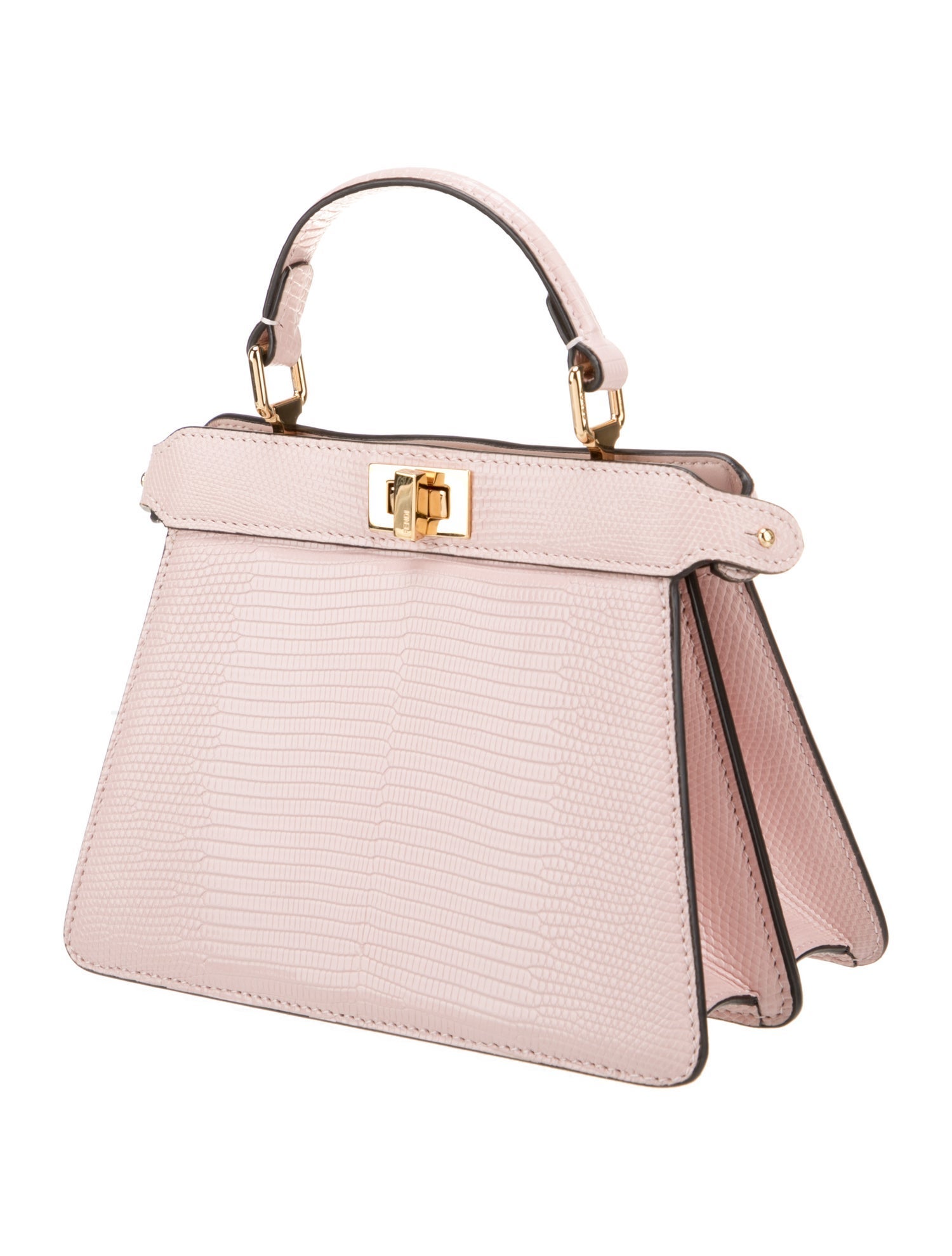FENDI ピンク バッグ Fendi Lizard Peekaboo - Pink Handle Bags, Handbags - FEN434736