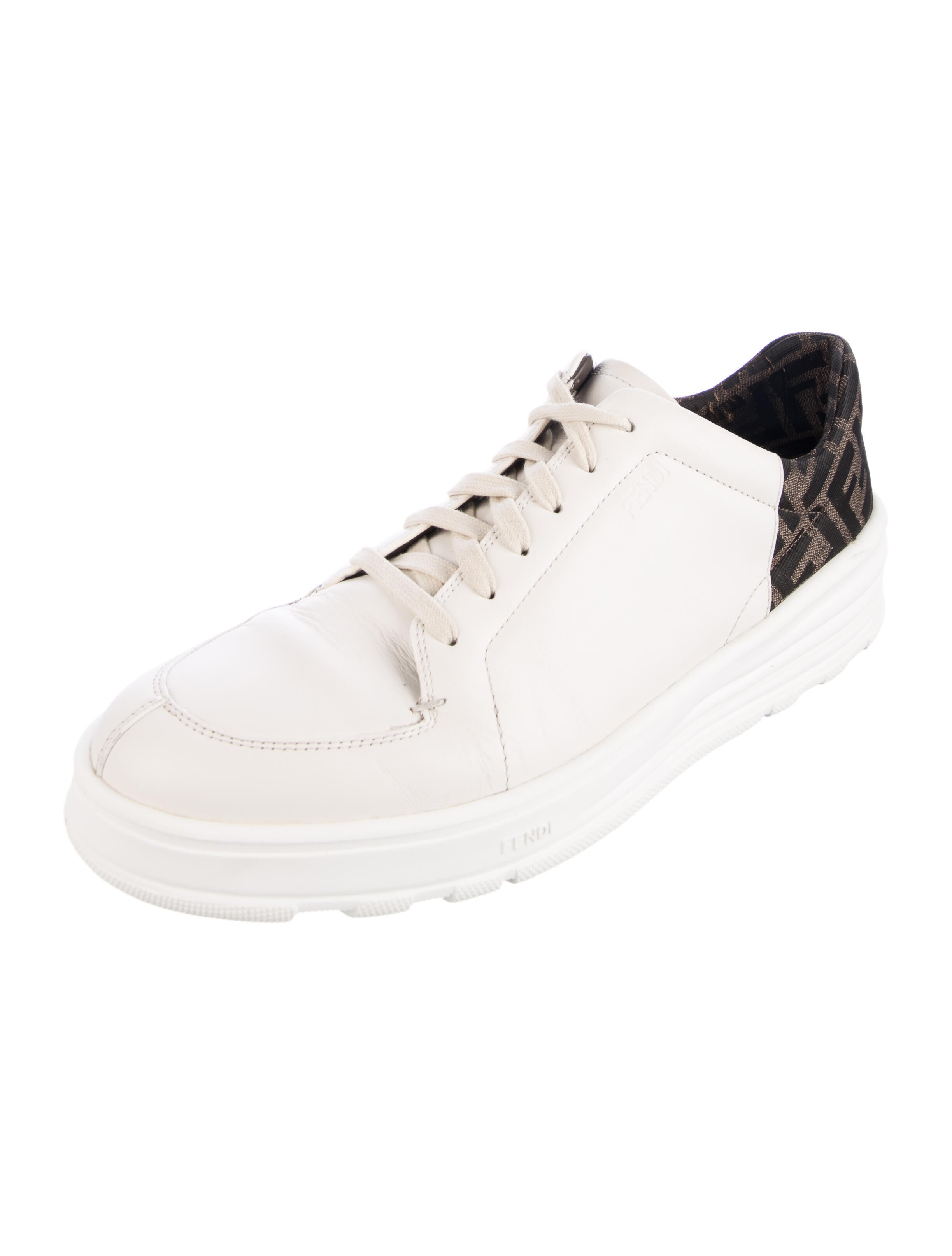 Fendi Zucca FF Logo Leather Sneakers