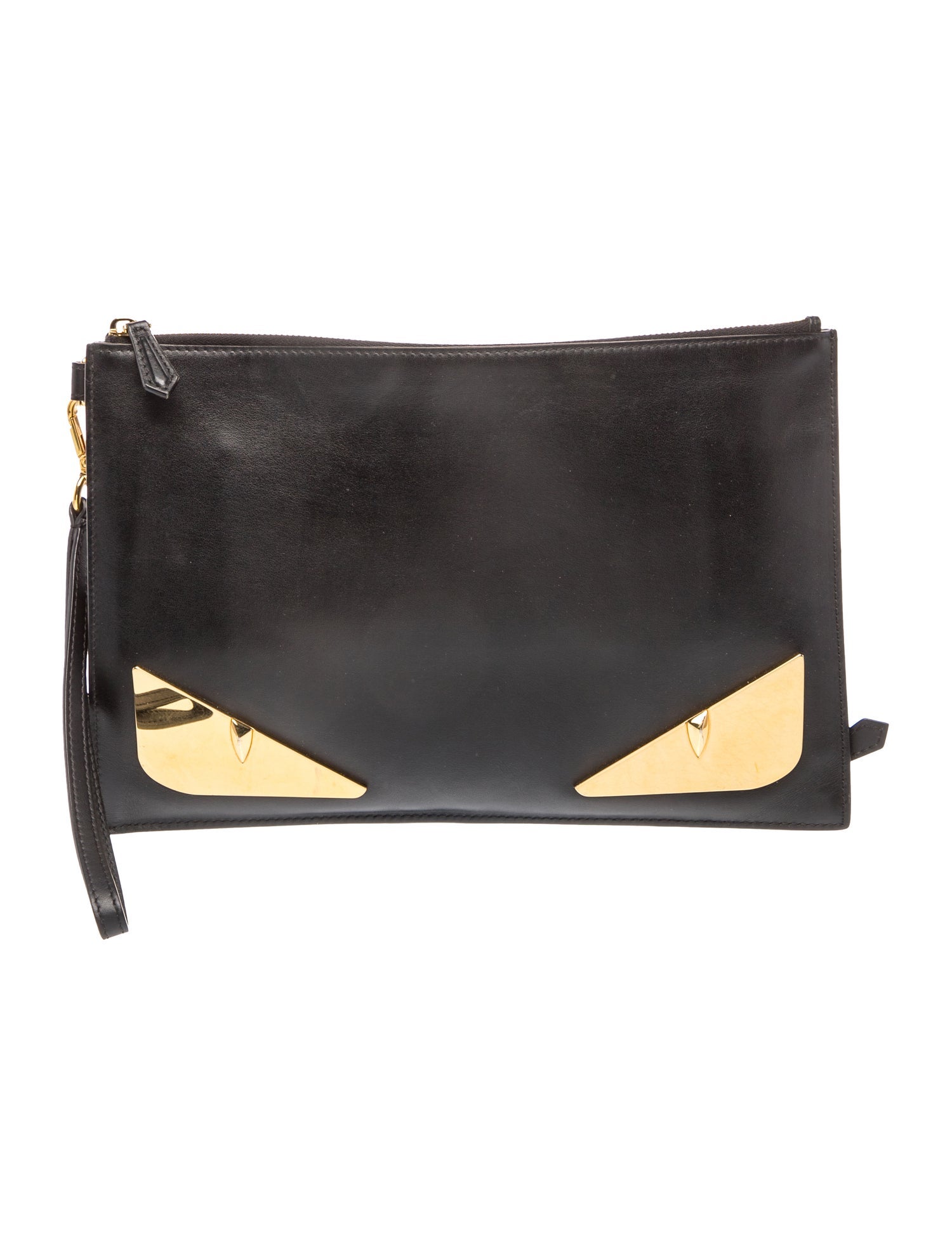 Fendi Monsters Monster Eye Pouch - Black Clutches, Handbags
