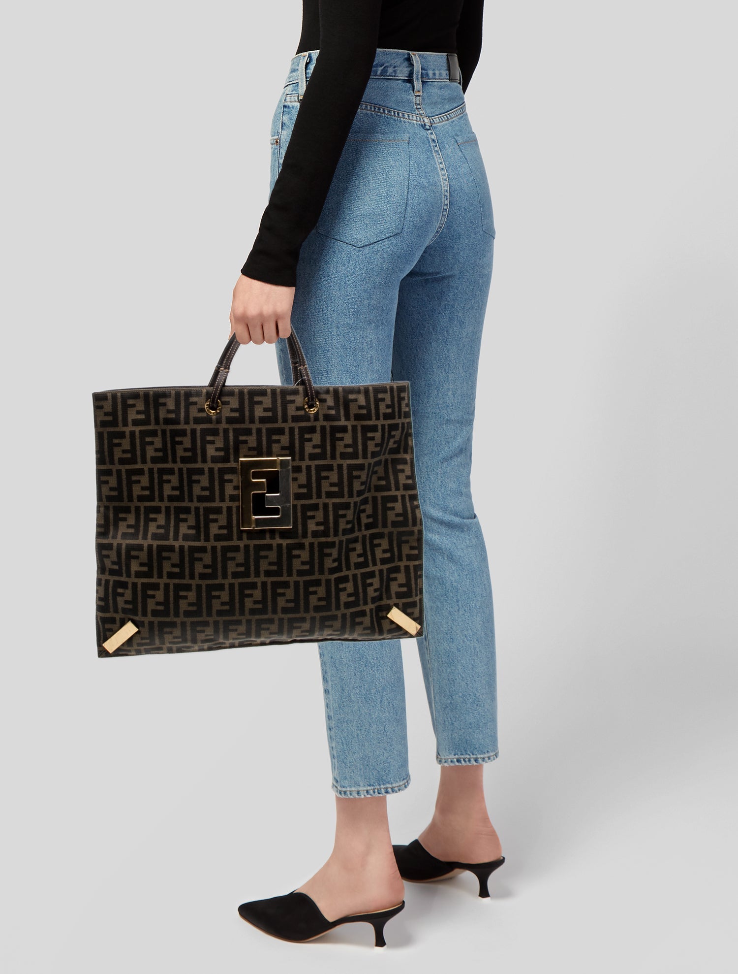 Fendi Zucca FF Zucca Canvas Tote Bag