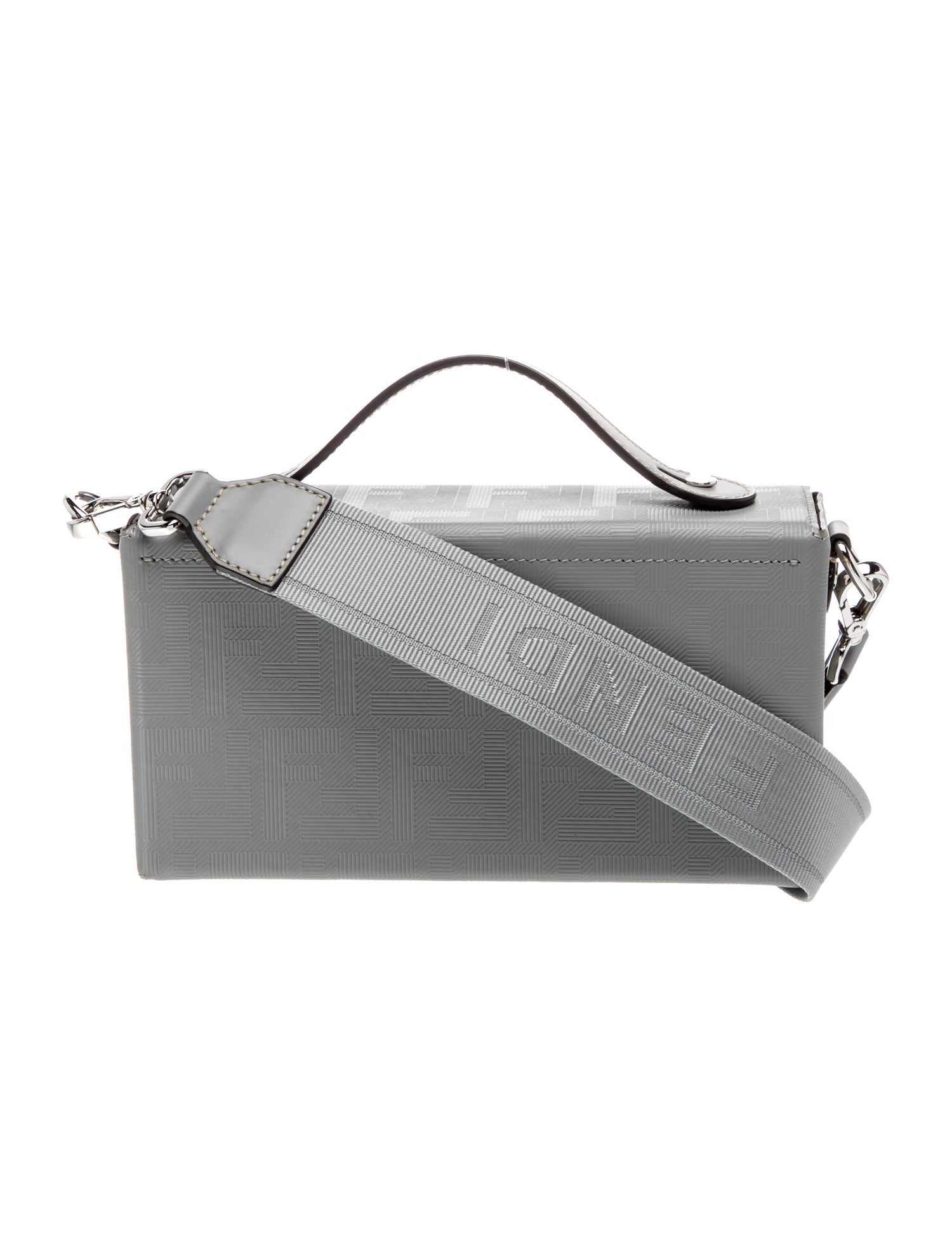 Fendi Zucca FF Baguette Soft Trunk - Grey Messenger Bags, Bags