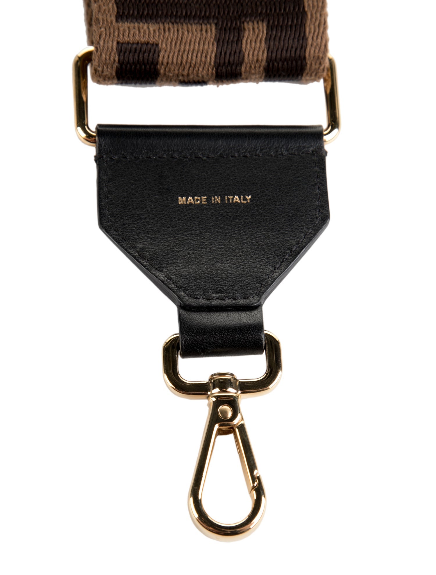 Fendi Brown FF Logo Bag Strap - Brown Bag Accessories, Accessories