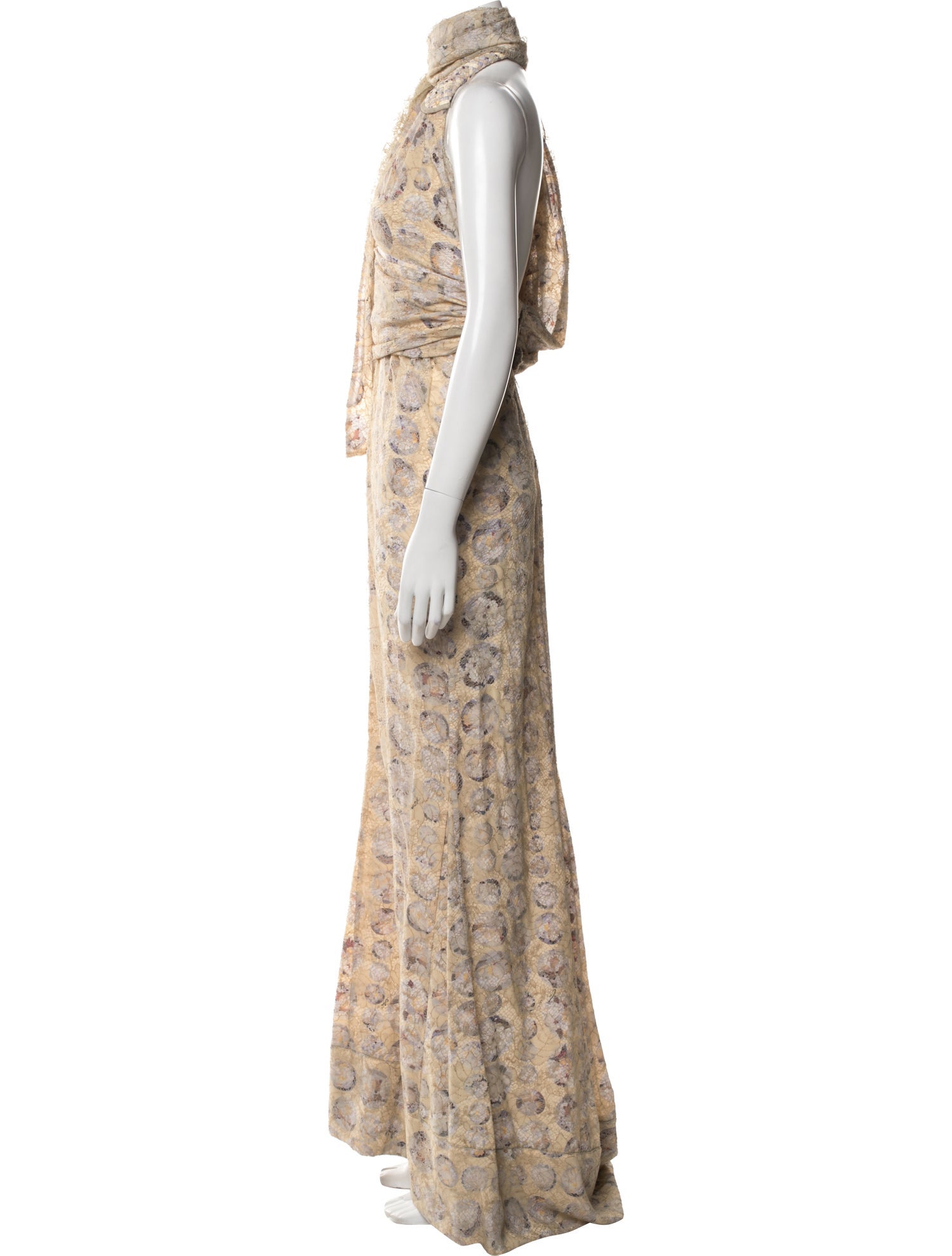 fendi lace dress Dress , Grey, Size 34- Fendi
