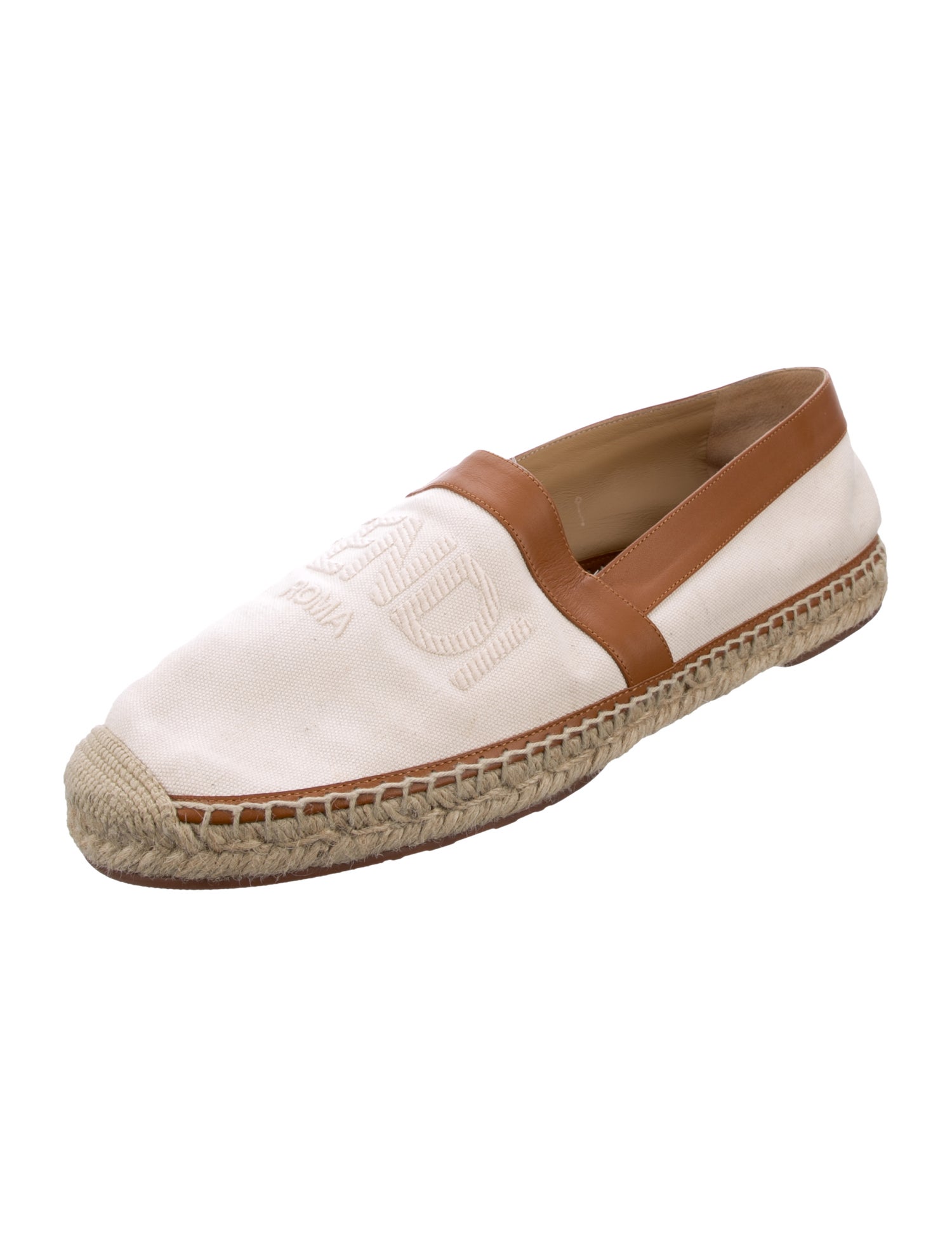 Fendi Signature Logo Canvas Espadrilles