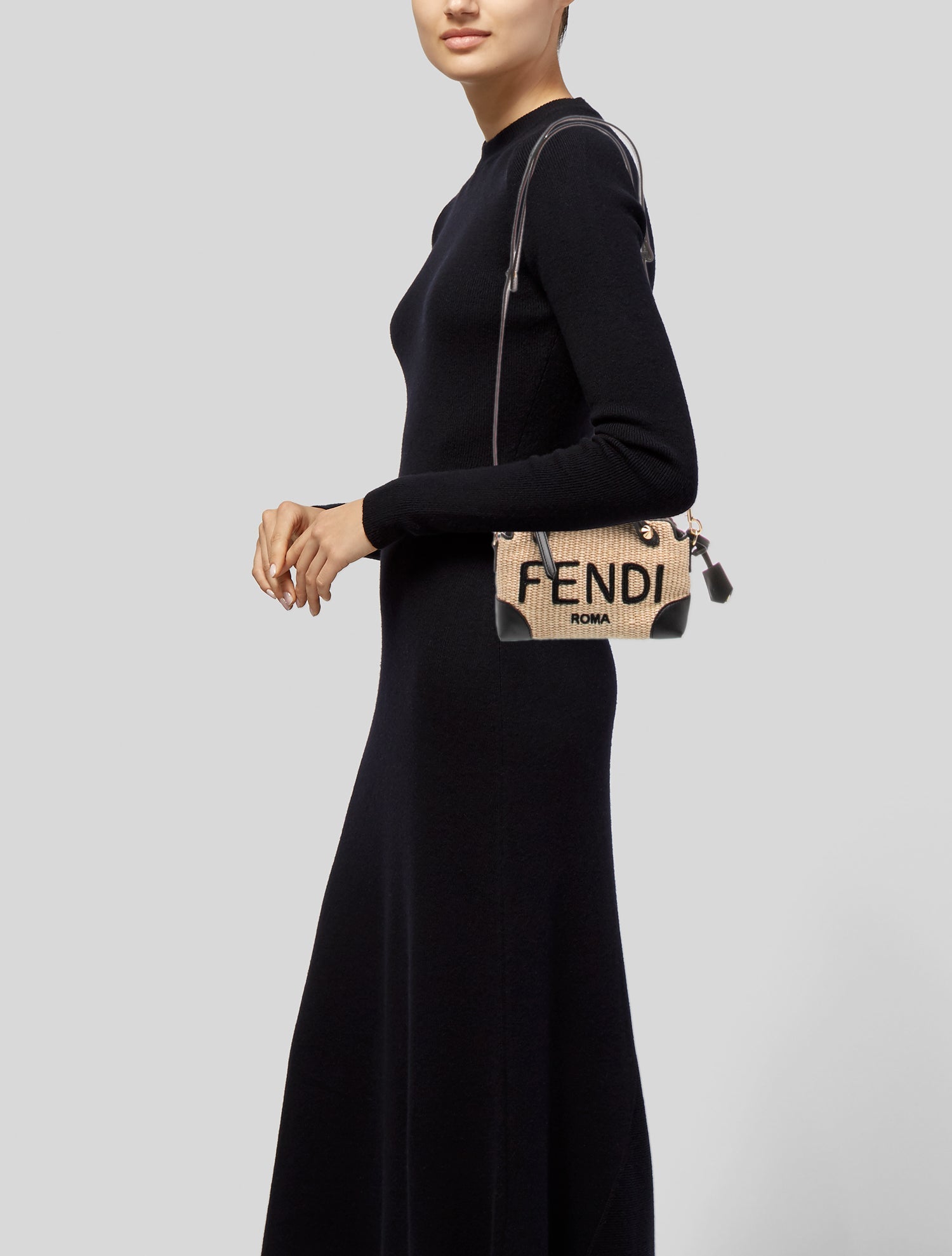 Fendi Raffia By The Way Mini - Neutrals Handle Bags, Handbags
