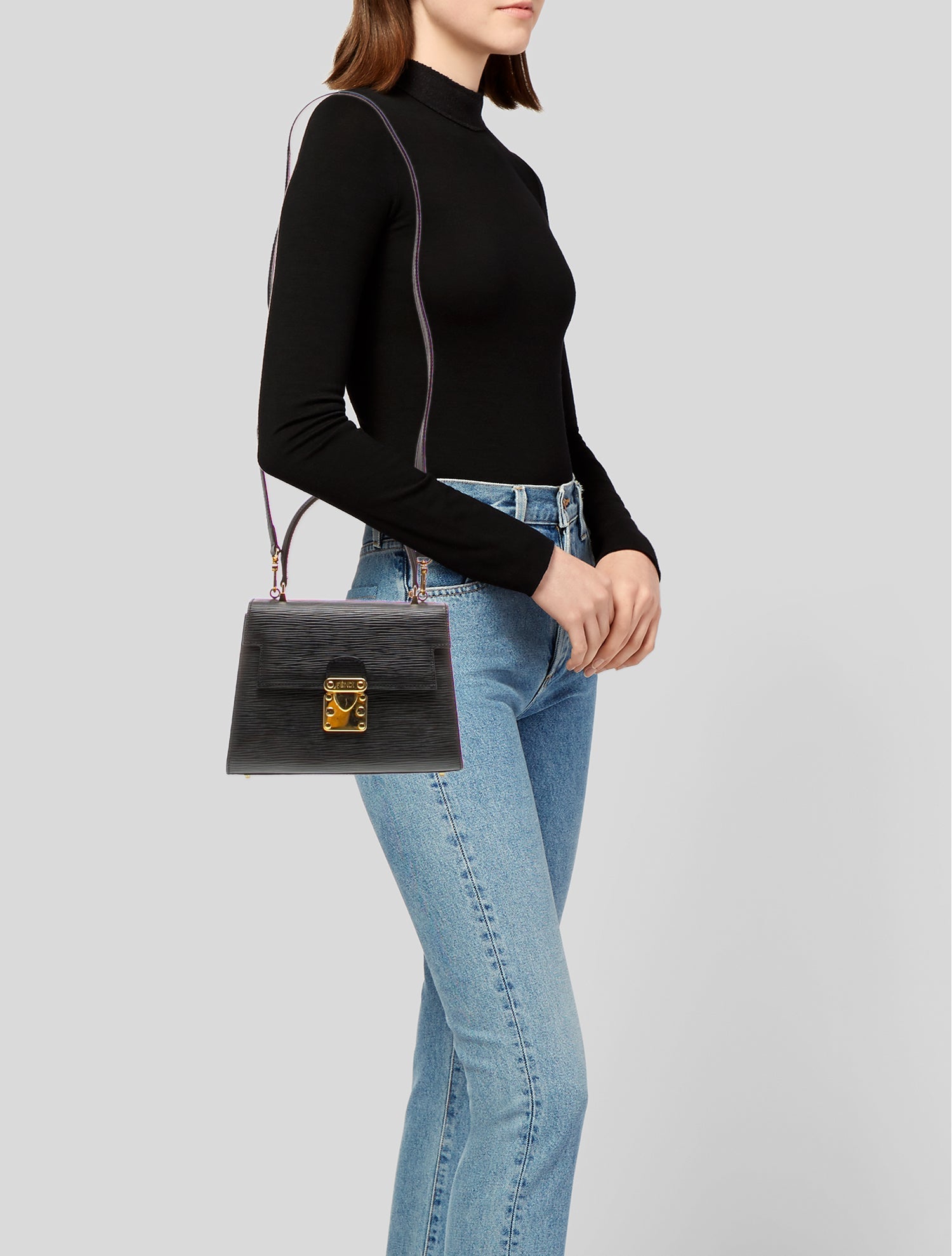 Fendi Leather Trapezoidal Handbag Vintage - Black Handle Bags