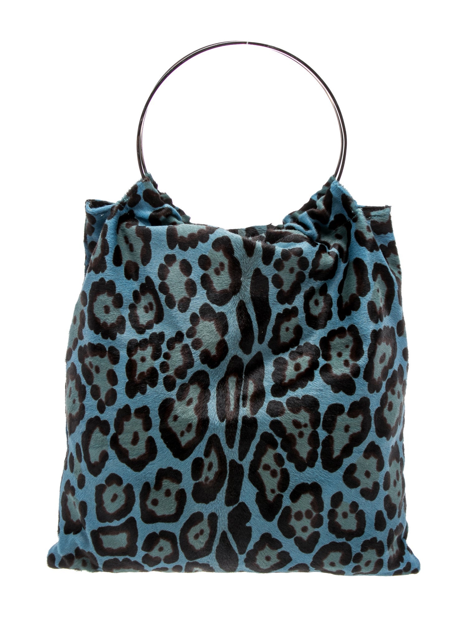 Fendi Ponyhair Top Handle Bag Vintage - Blue Handle Bags, Handbags