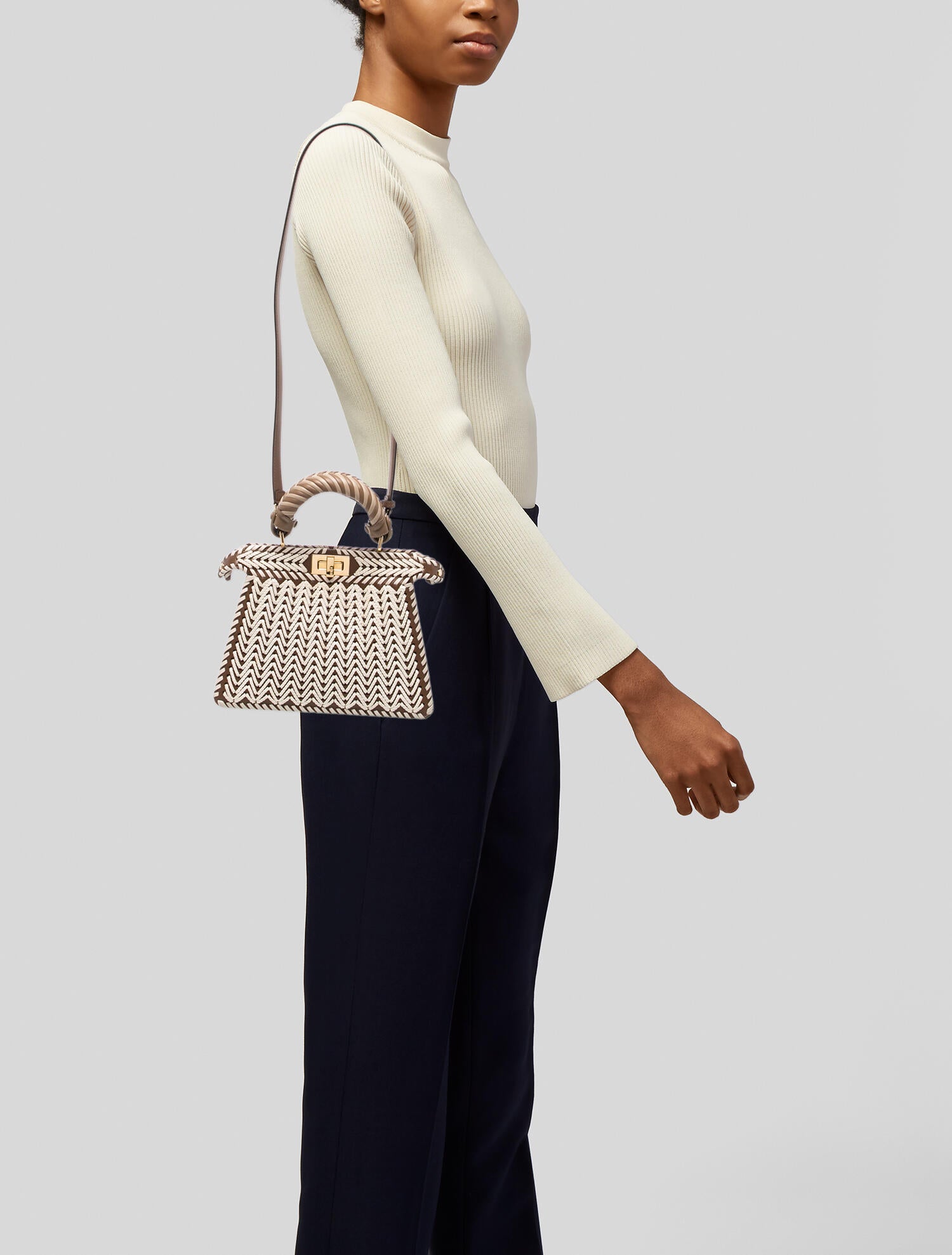 Fendi Leather Peekaboo Small 2024