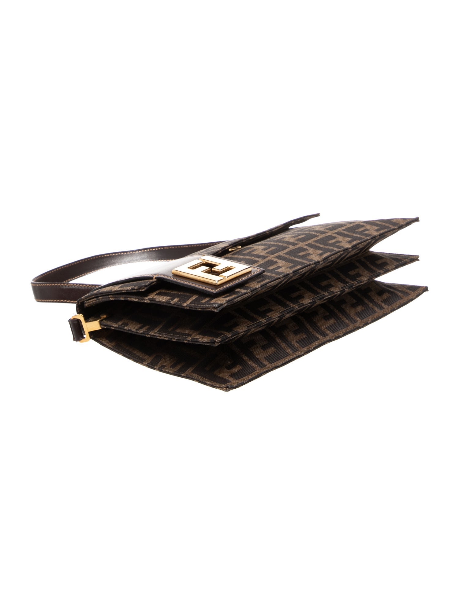 Fendi Zucca FF Vintage Vintage - Brown Crossbody Bags, Handbags