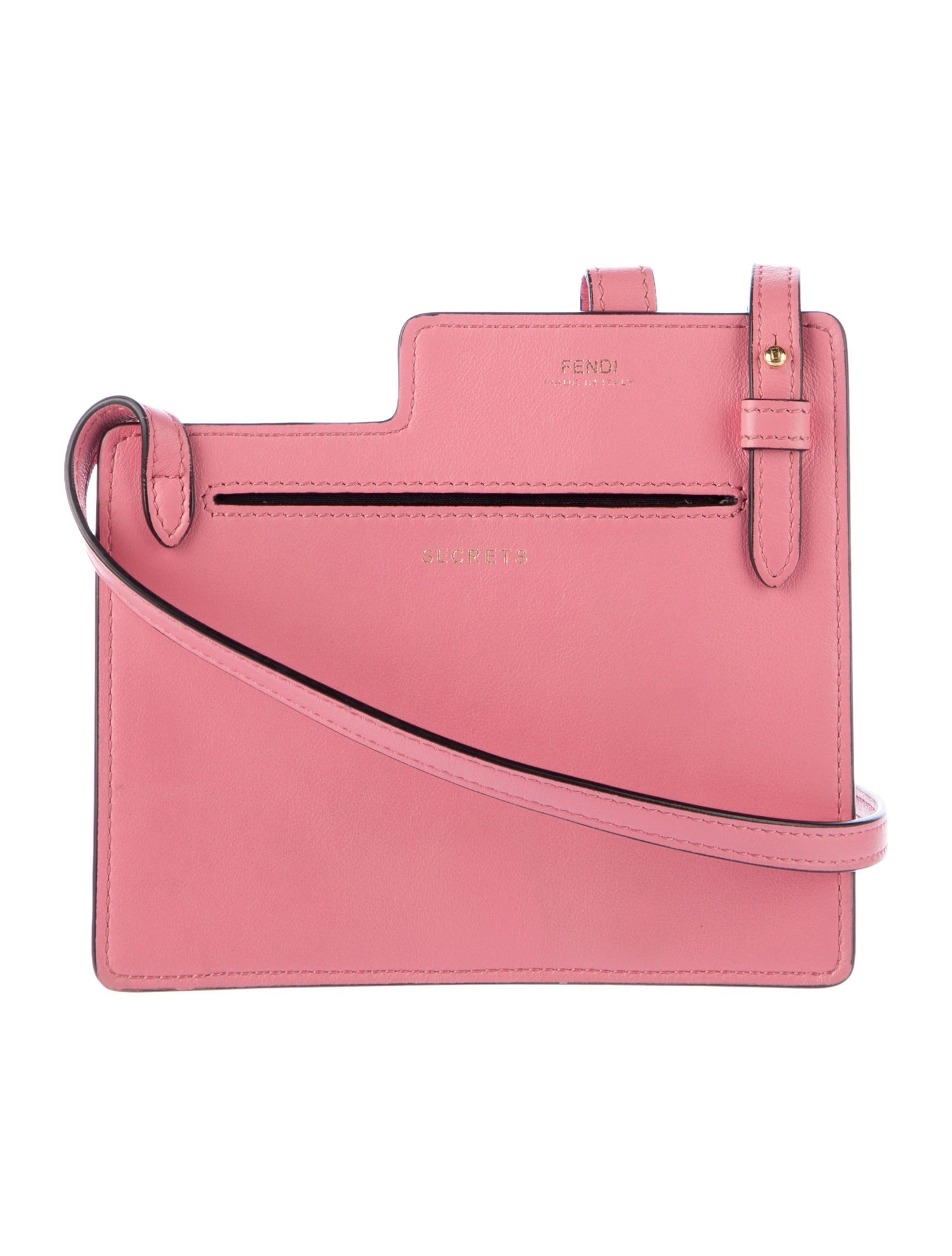 Fendi Leather Multi Pocket Phone Case with Strap