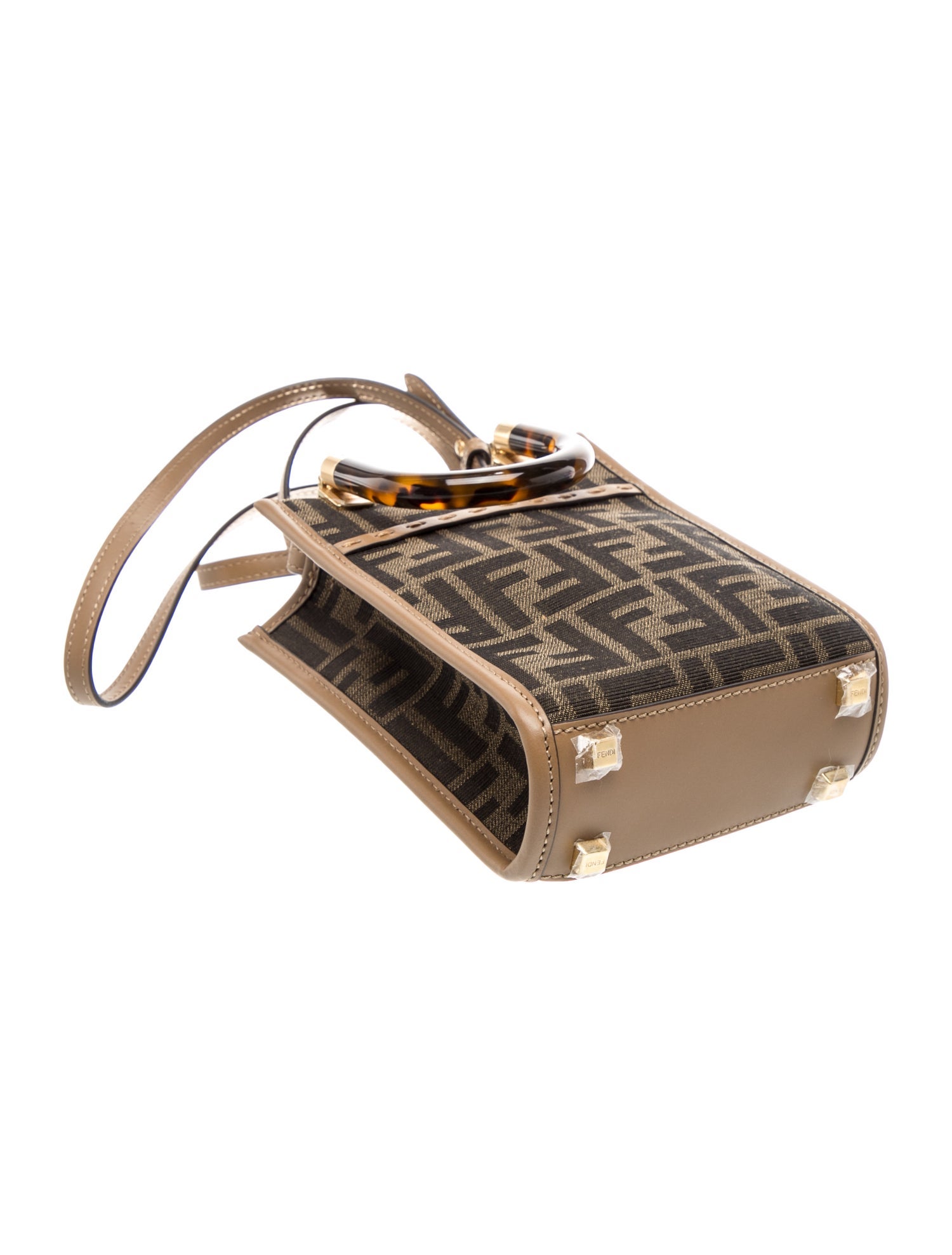 Fendi Zucca FF Sunshine Mini - Brown Handle Bags, Handbags