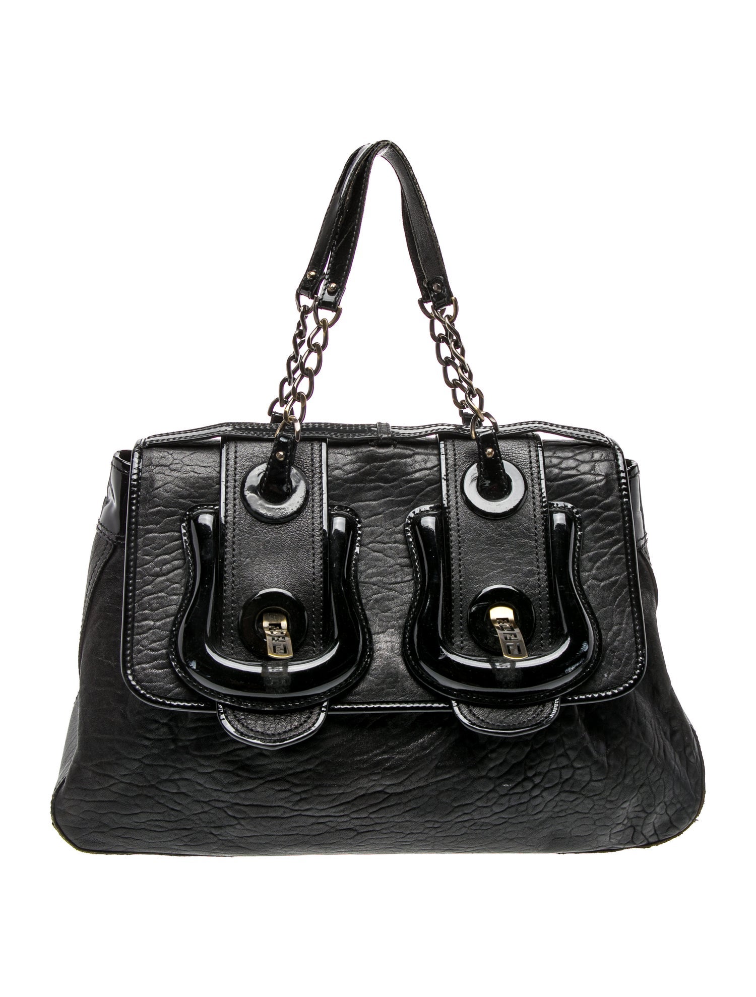 Fendi Zucca FF B Bag Small - Brown Handle Bags, Handbags