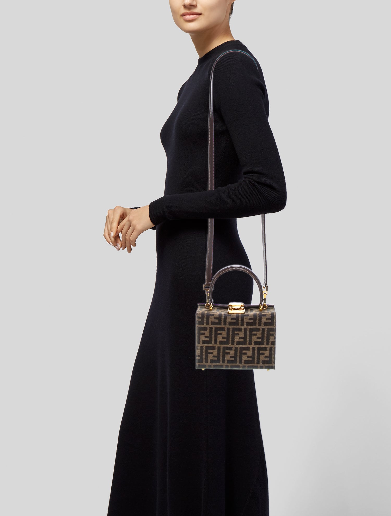 Fendi Zucca FF Top Handle Bag