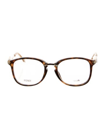 Pre-owned Fendi Round Eyeglasses In Neutral