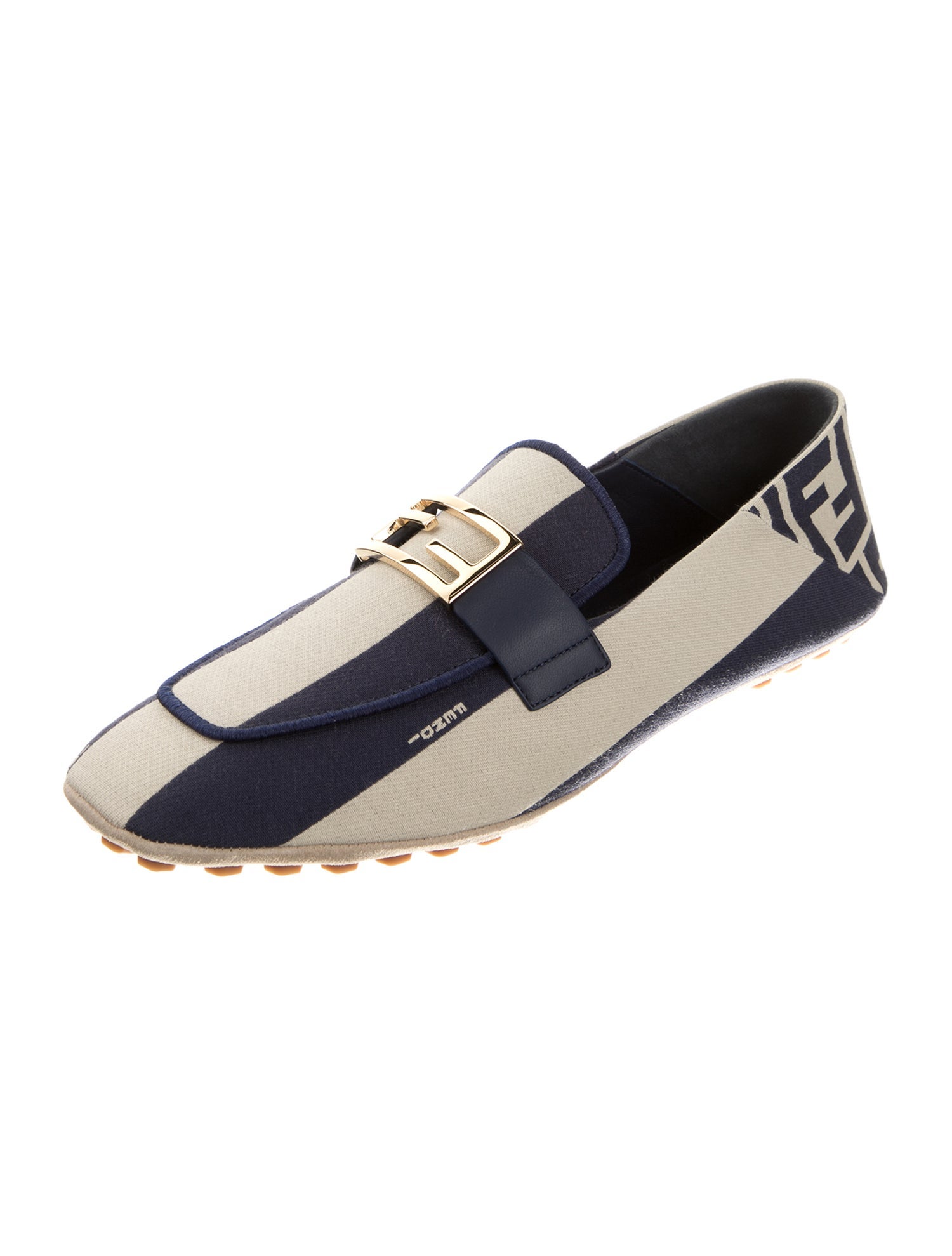 Fendi Zucca FF Logo Canvas Loafers
