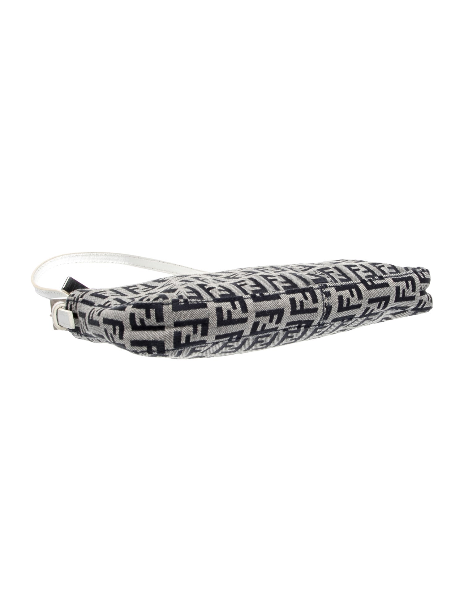 Fendi Zucchino FF Pochette Vintage - Blue Handle Bags, Handbags