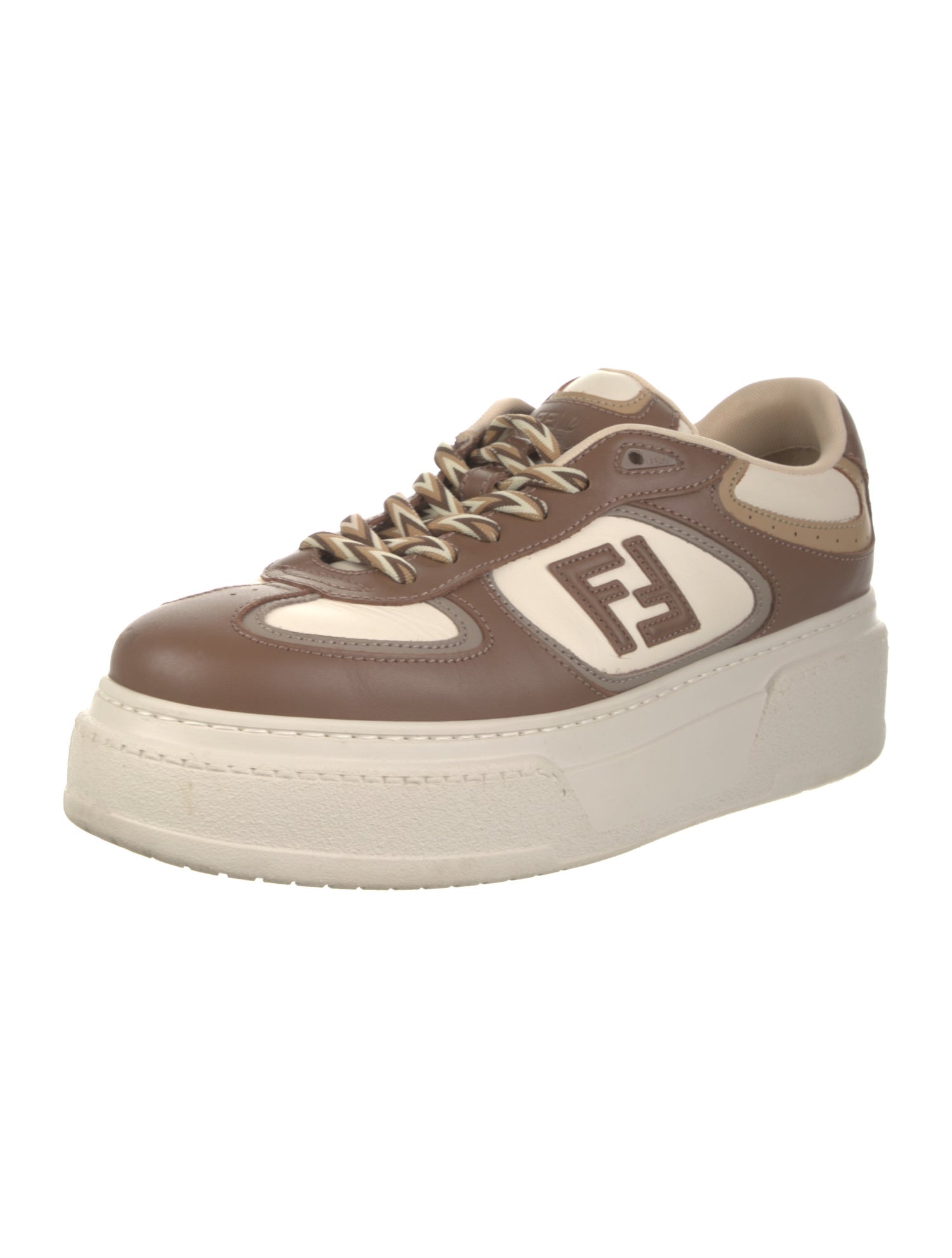 Fendi Zucca FF Logo Leather Sneakers