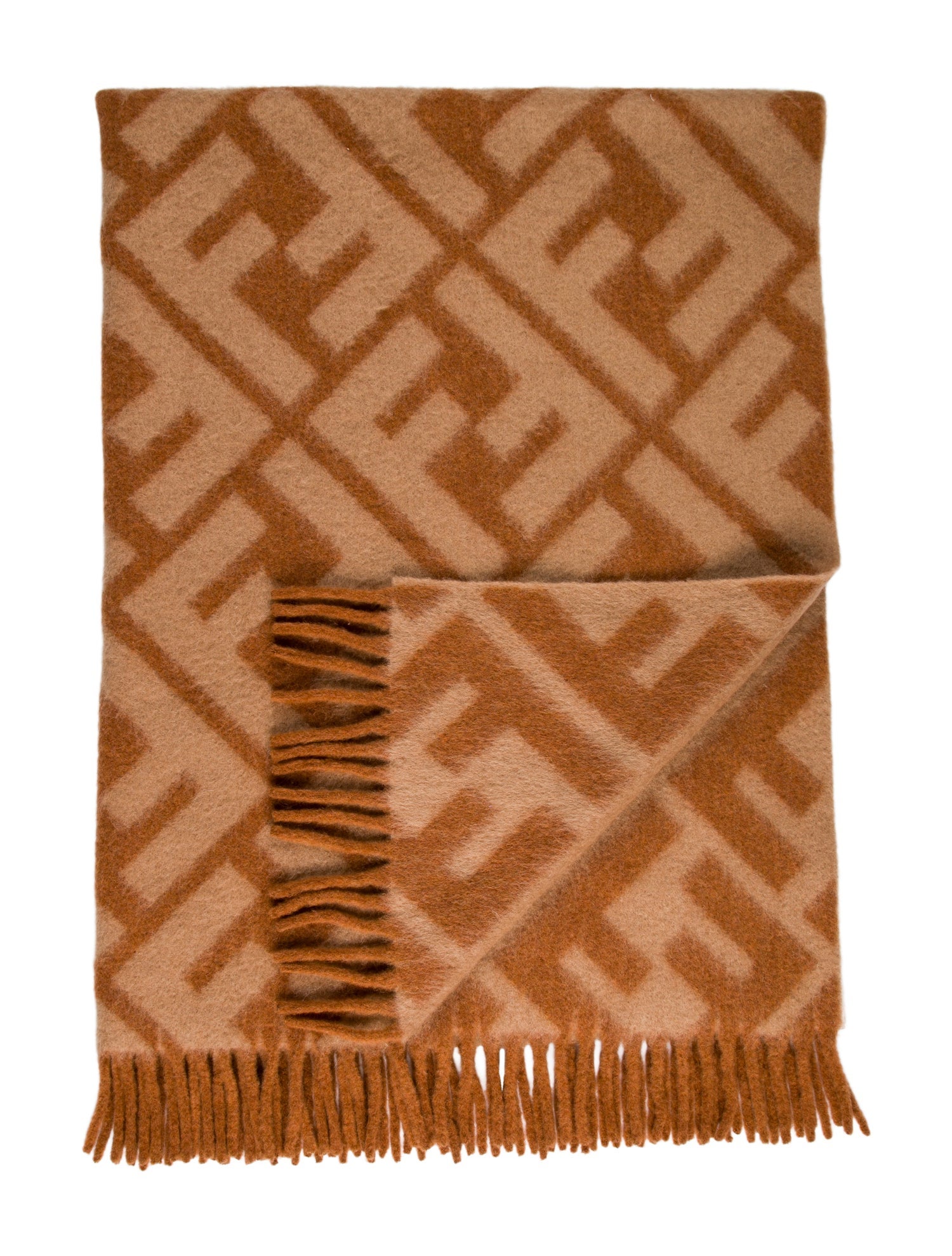 Fendi Alpaca-Blend Throw Blanket