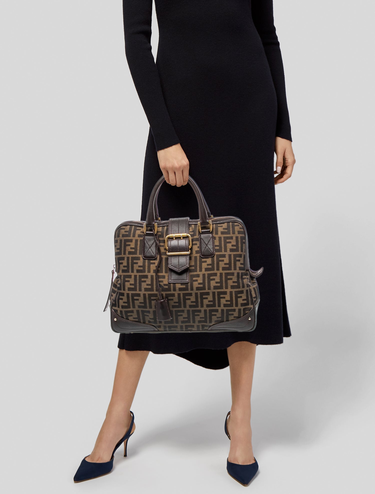 Fendi Zucca FF Top Handle Bag