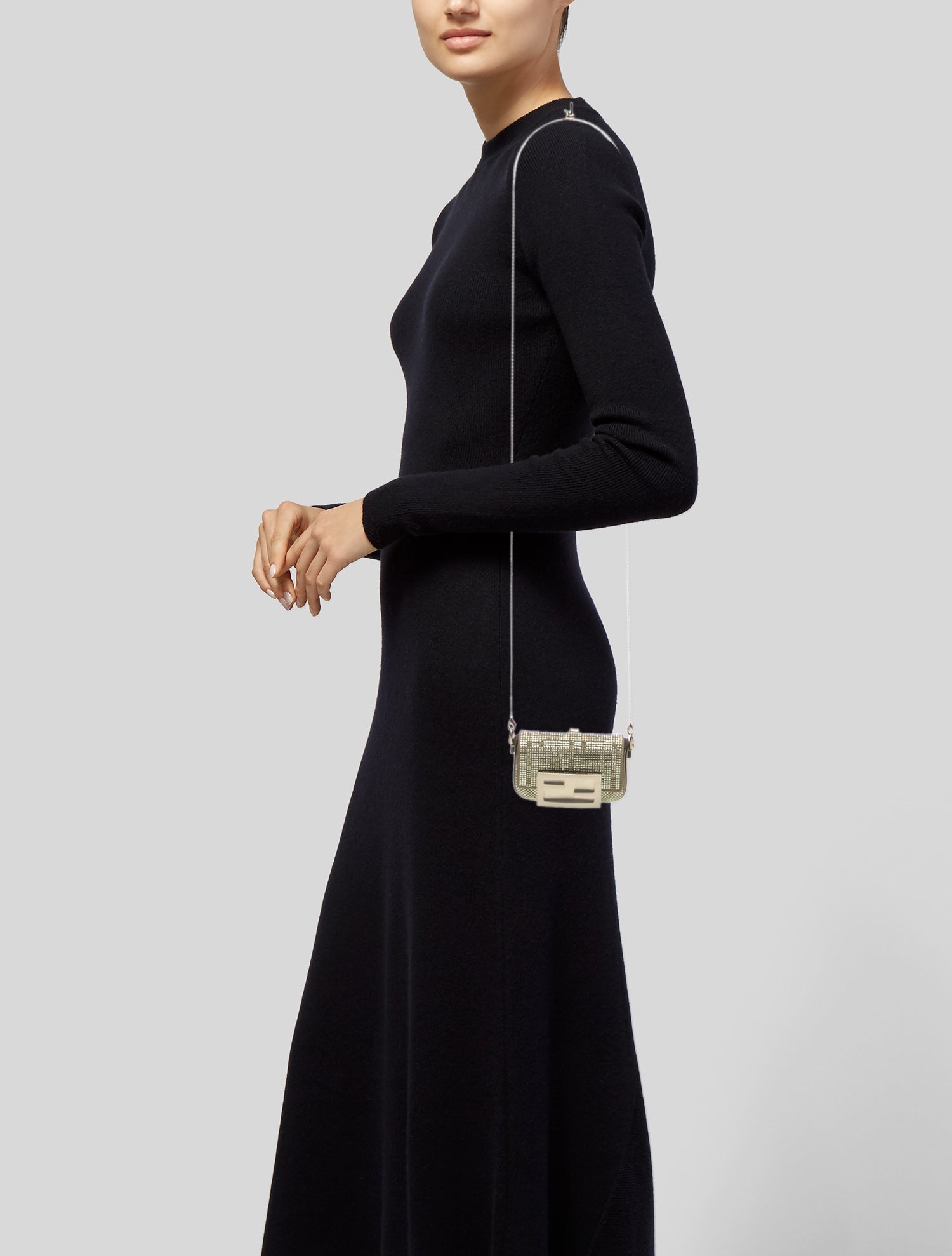 Christian Dior Fur-Trimmed Malice Bag - Black Mini Bags, Handbags