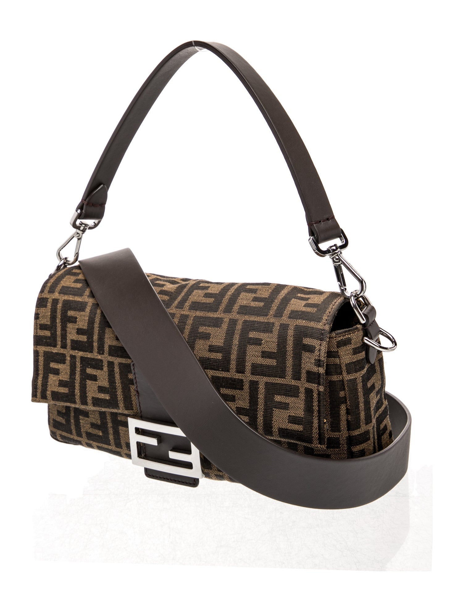 Fendi Zucca FF Baguette 2025 - Grey Shoulder Bags, Handbags