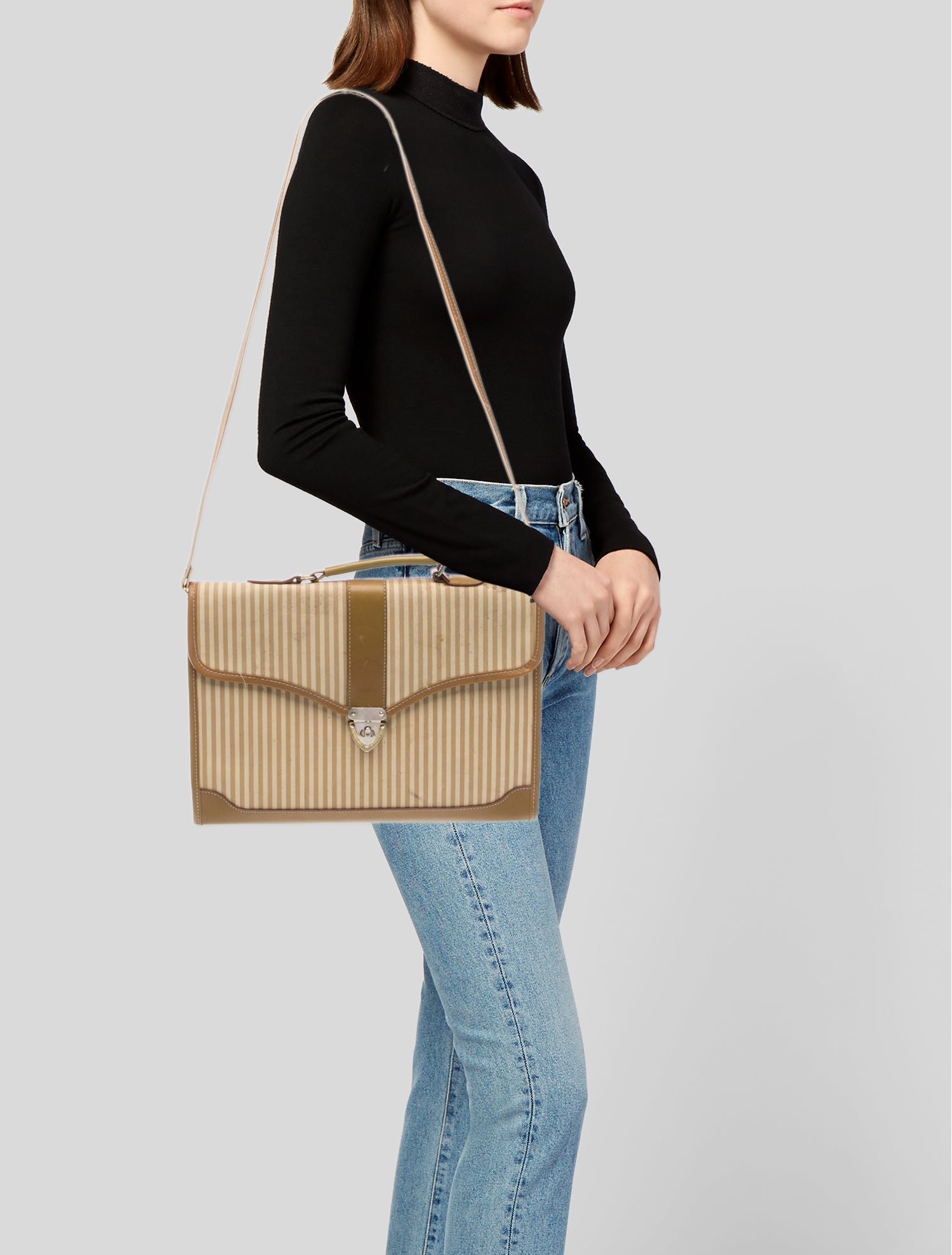 Fendi Canvas Briefcase Vintage