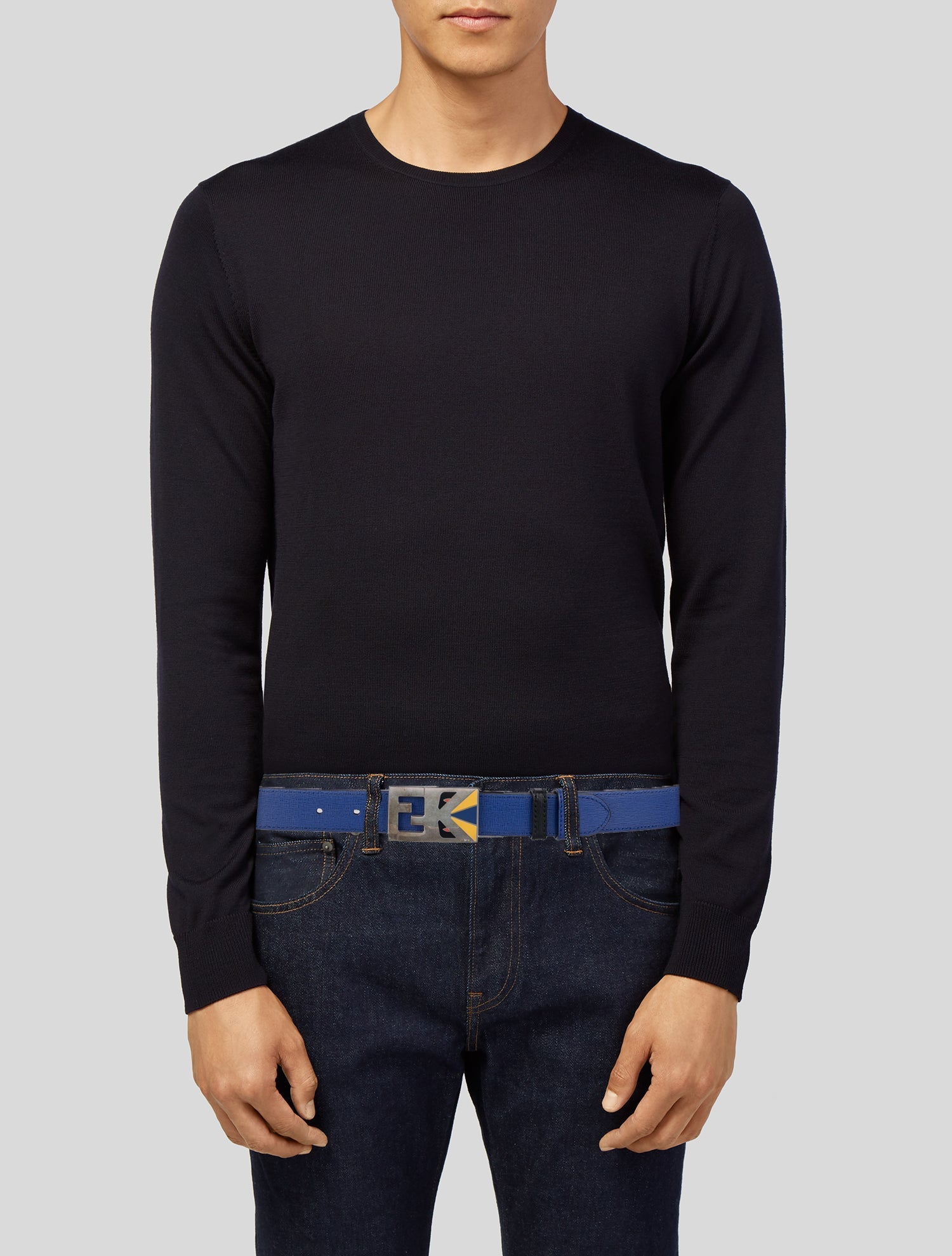 Fendi Monsters Motif Leather Waist Belt