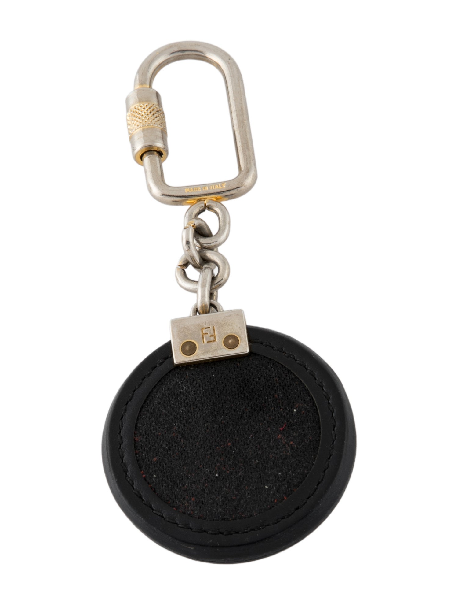 Fendi Leather Disc Keychain