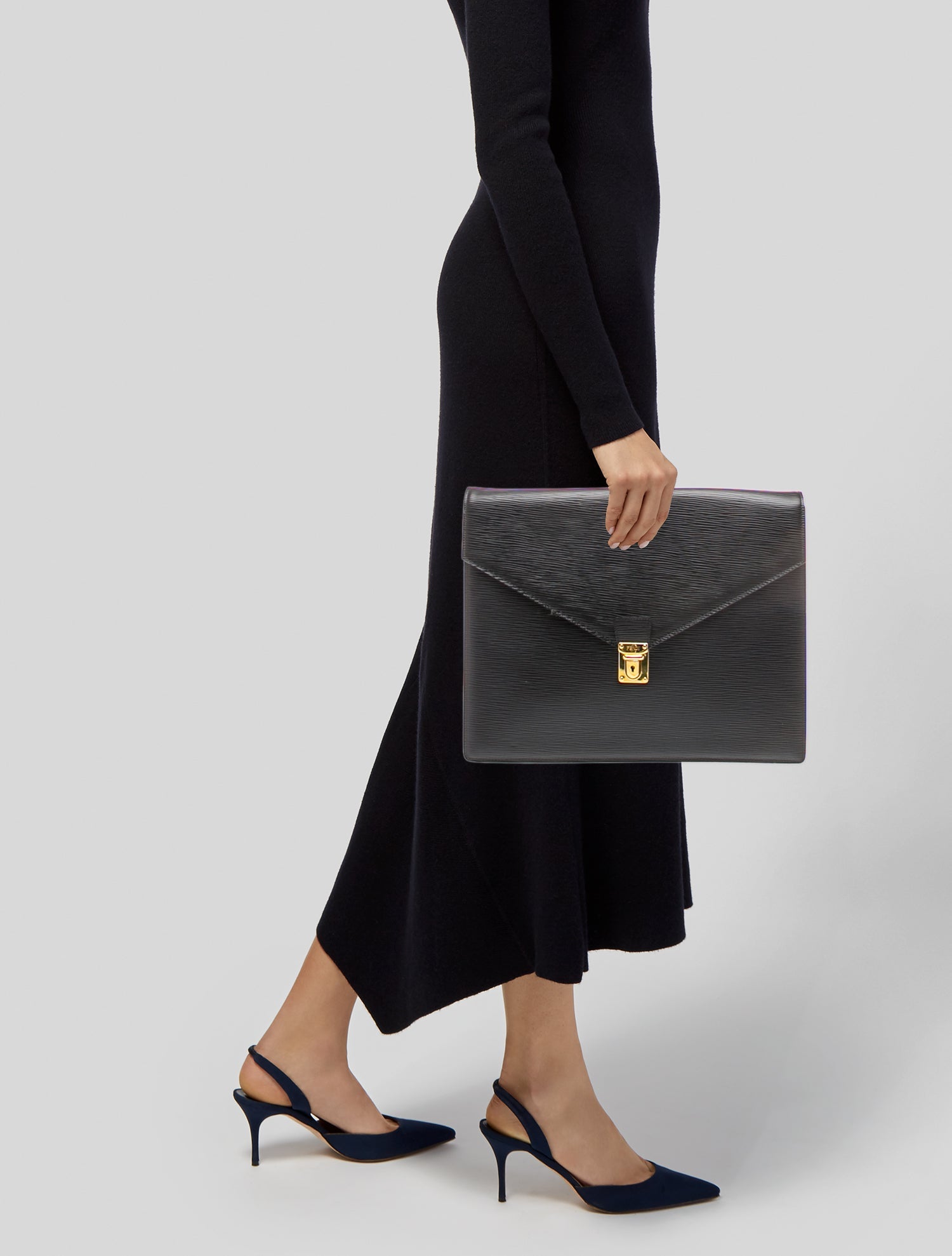 Fendi Leather Enevelop Clutch