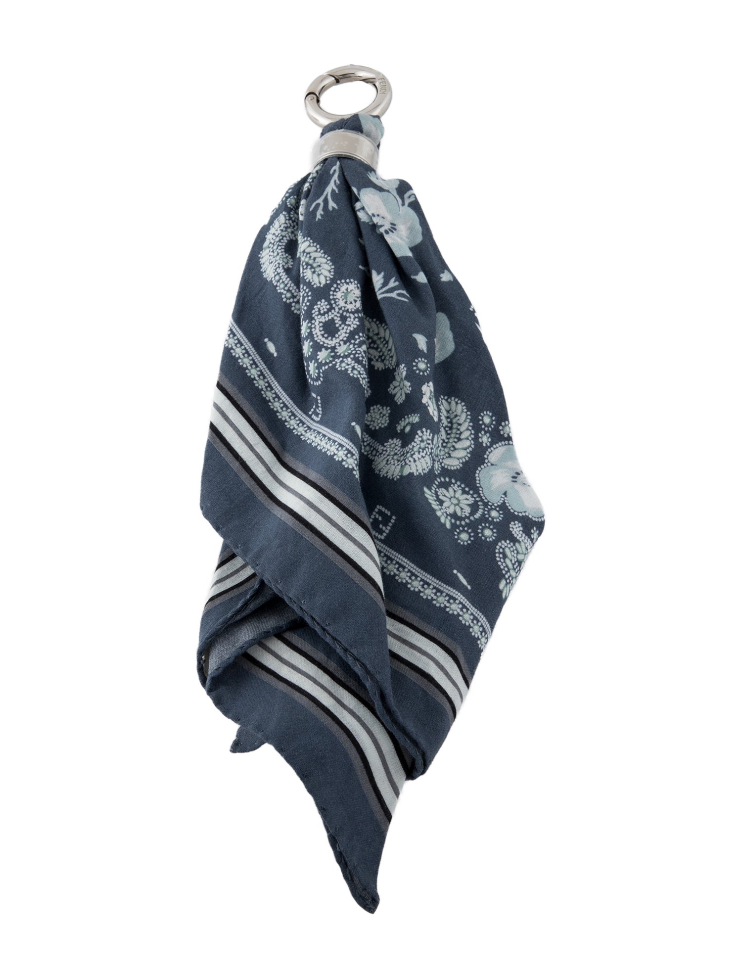 Fendi Cotton Bandana Bag Charm w/Tags