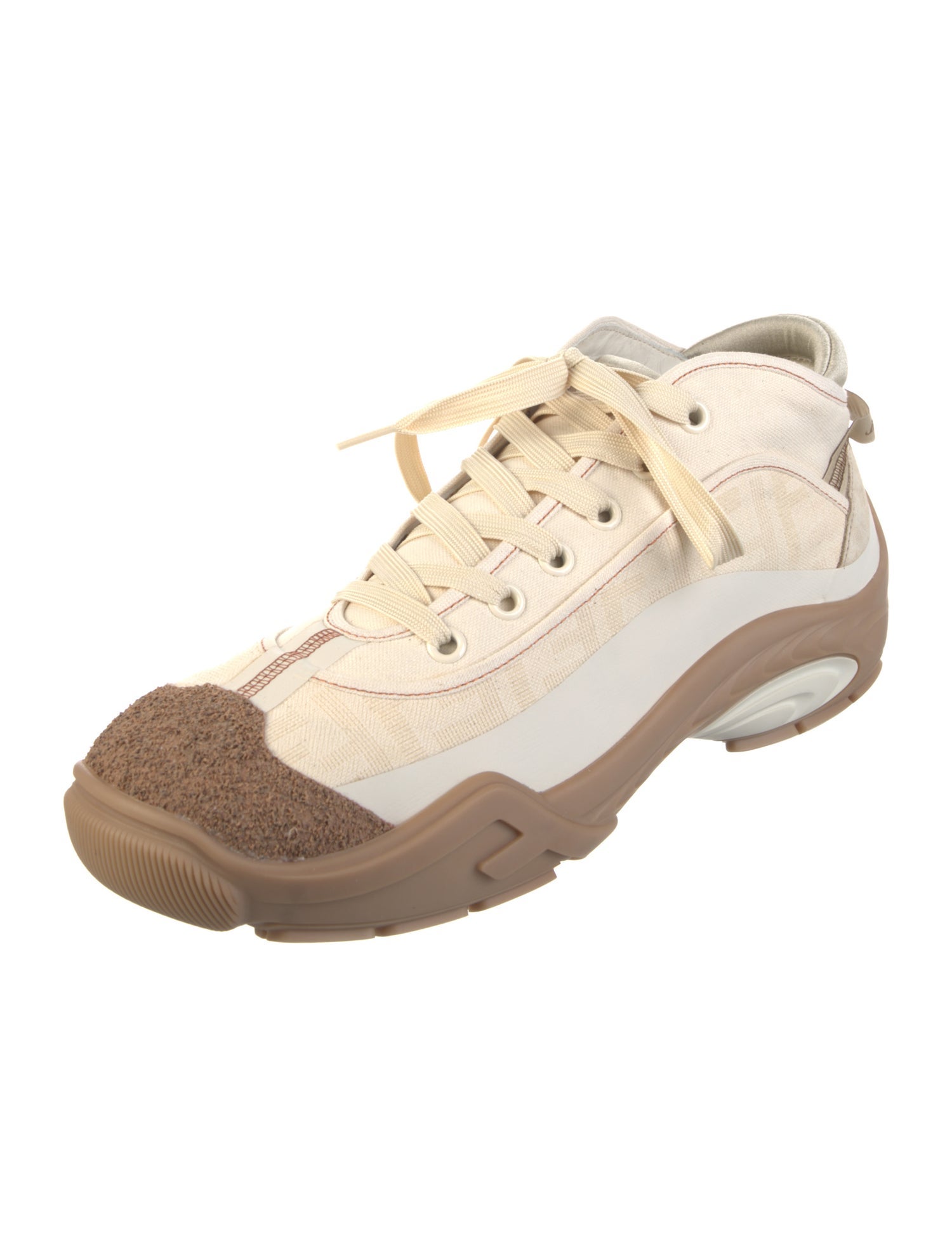 Fendi Signature Logo Canvas Sneakers