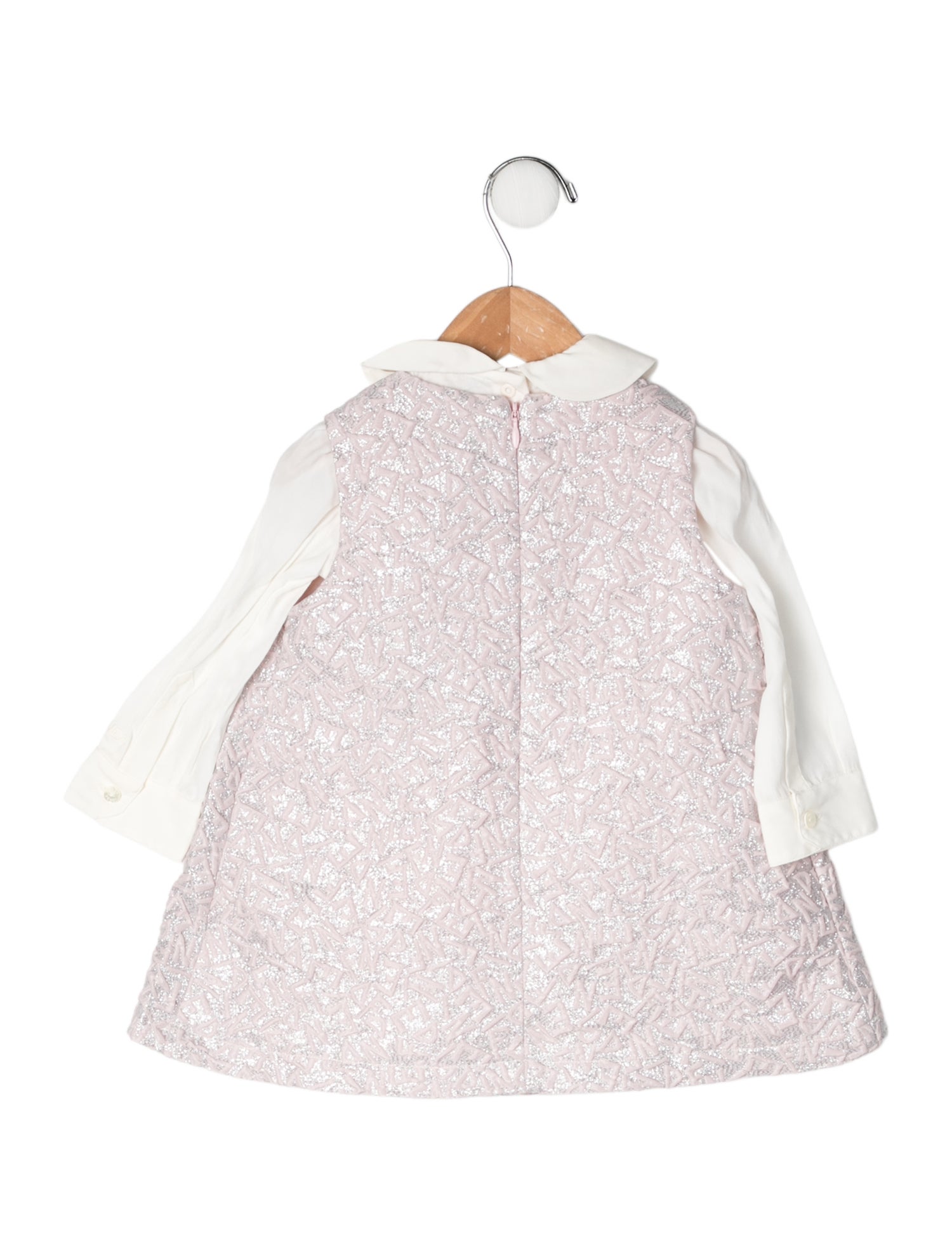 Fendi Infant Girls' Patterned Long Sleeve Dress w/Tags