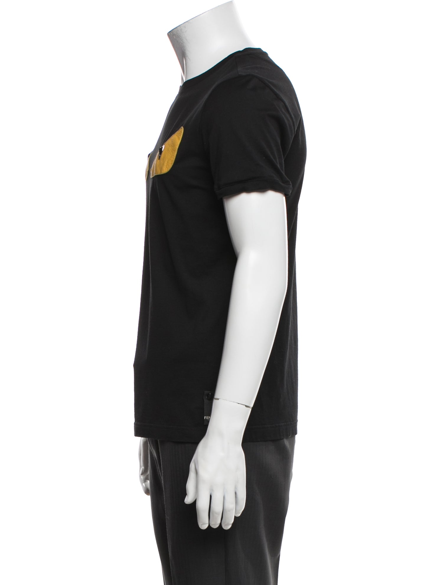Fendi Monsters Motif Crew Neck T-Shirt - Black T-Shirts, Clothing