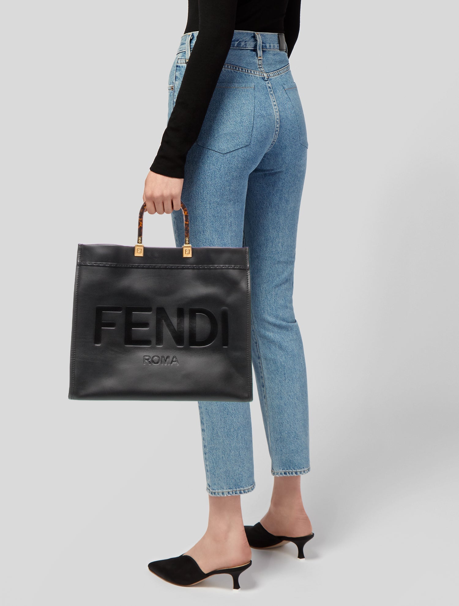 Fendi Leather Sunshine Medium - Brown Totes, Handbags - FEN427919